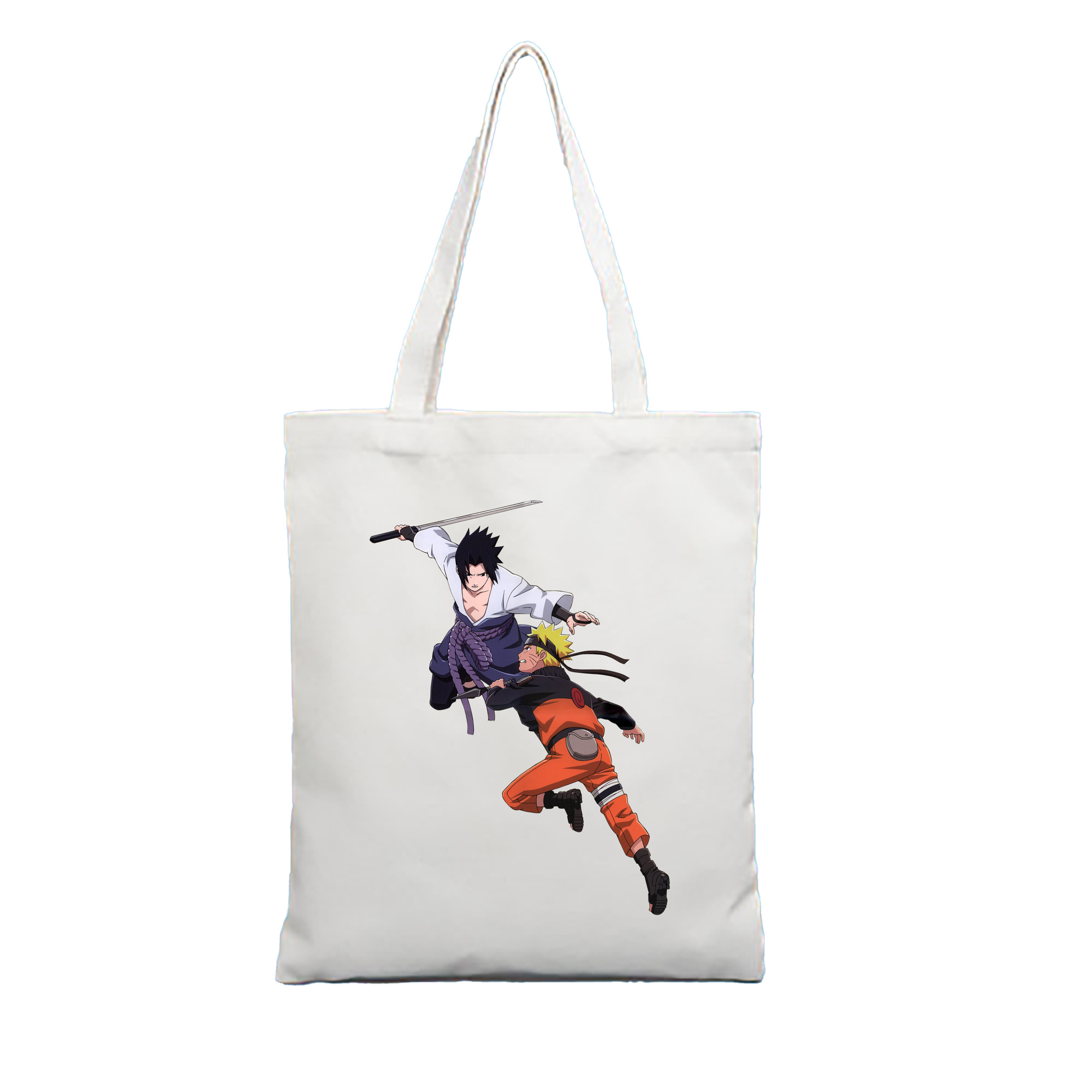 （画像用） NARUTO -ナルト- うちは サスケ Uchiha Sasuke 縦型キャンバス生地手提げバッグ　トートバッグ