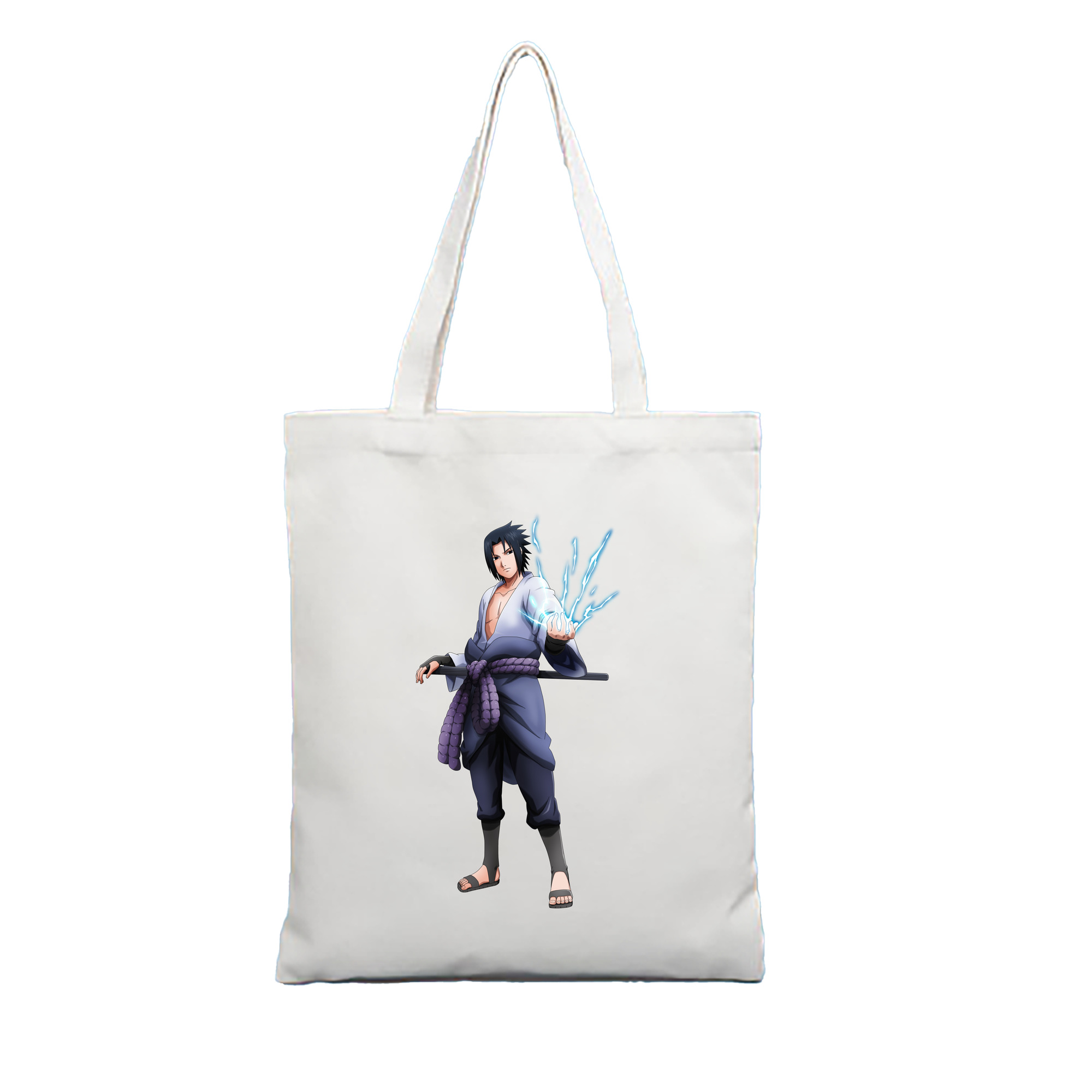 （画像用） NARUTO -ナルト- うちは サスケ Uchiha Sasuke 縦型キャンバス生地手提げバッグ　トートバッグ