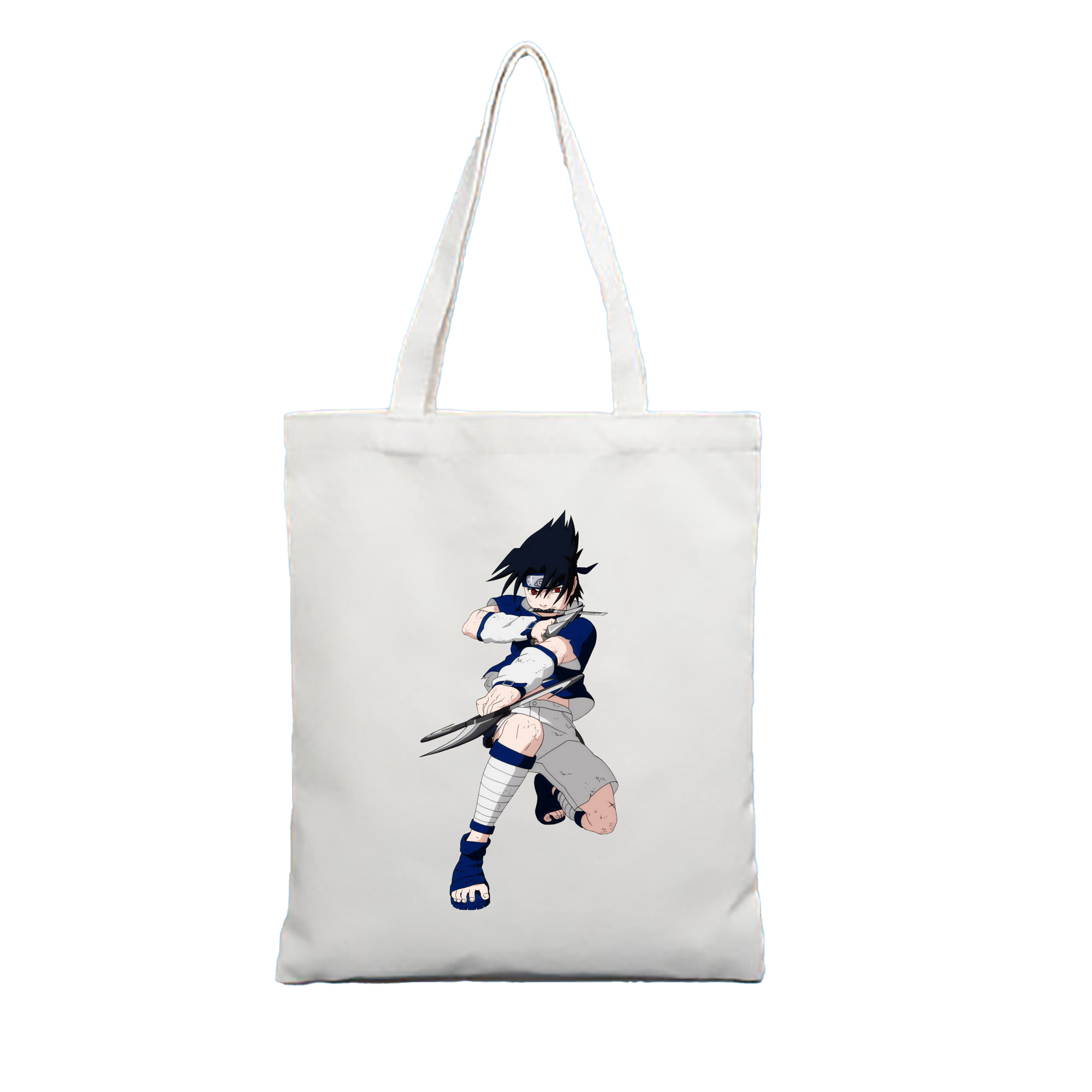 （画像用） NARUTO -ナルト- うちは サスケ Uchiha Sasuke 縦型キャンバス生地手提げバッグ　トートバッグ