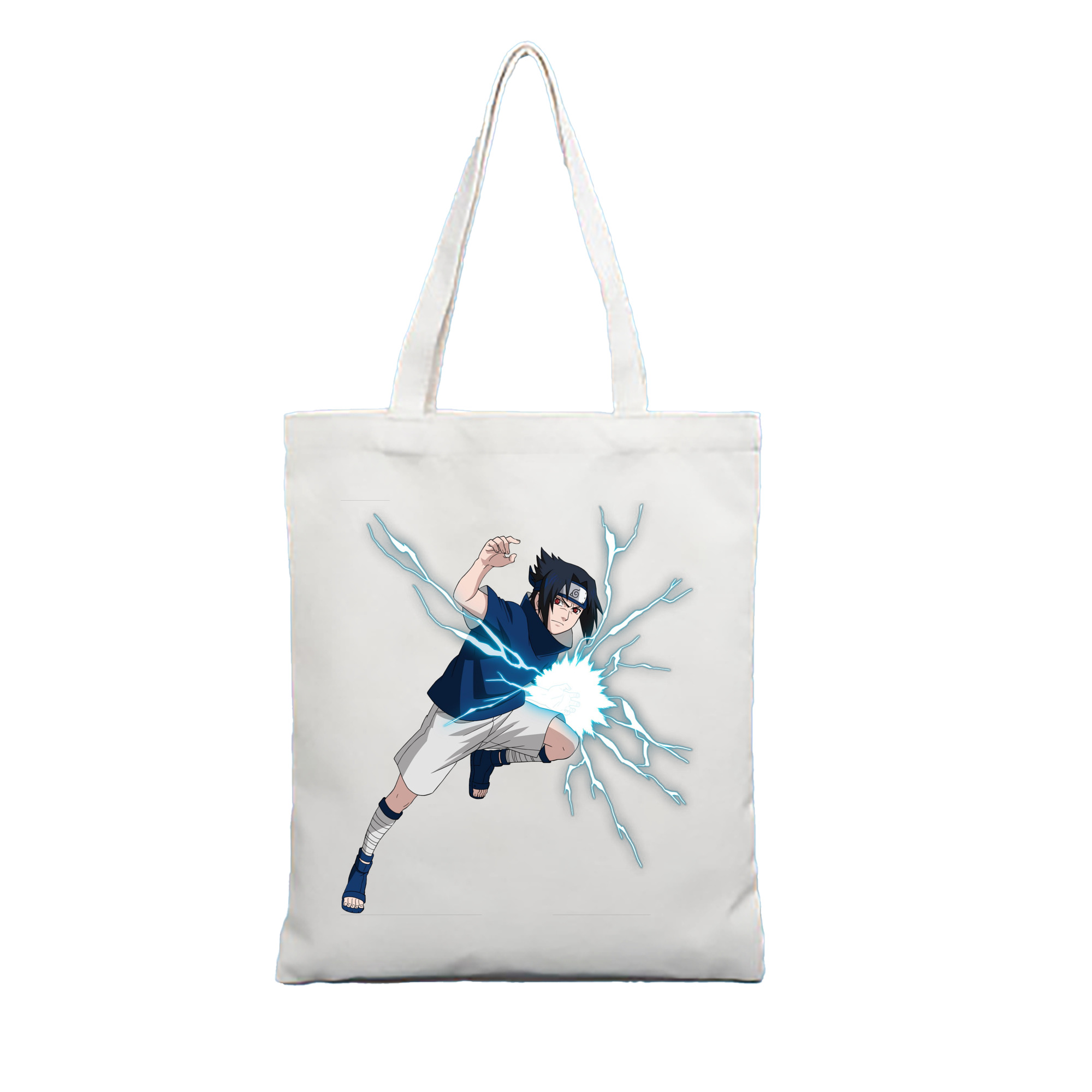 （画像用） NARUTO -ナルト- うちは サスケ Uchiha Sasuke 縦型キャンバス生地手提げバッグ　トートバッグ