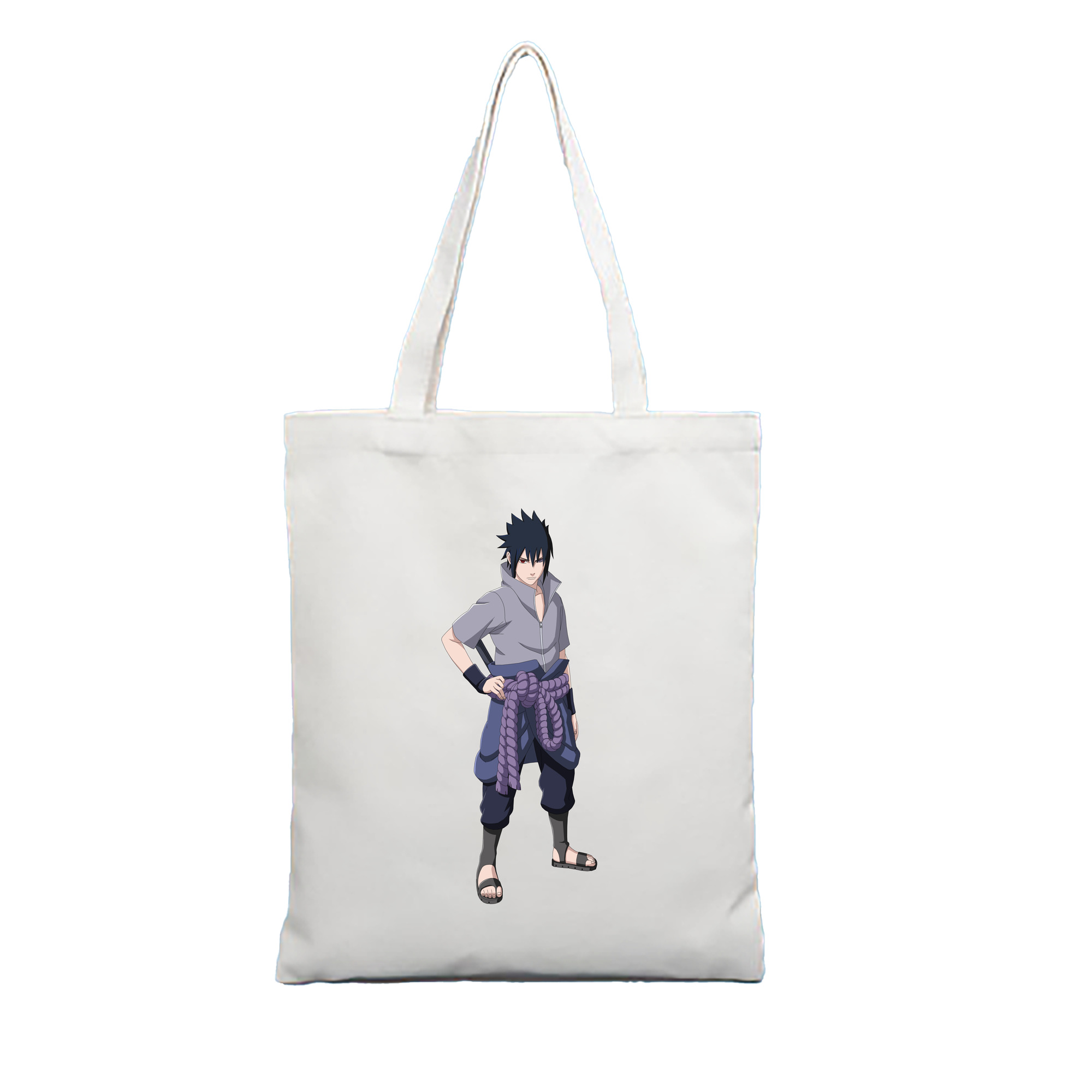 （画像用） NARUTO -ナルト- うちは サスケ Uchiha Sasuke 縦型キャンバス生地手提げバッグ　トートバッグ