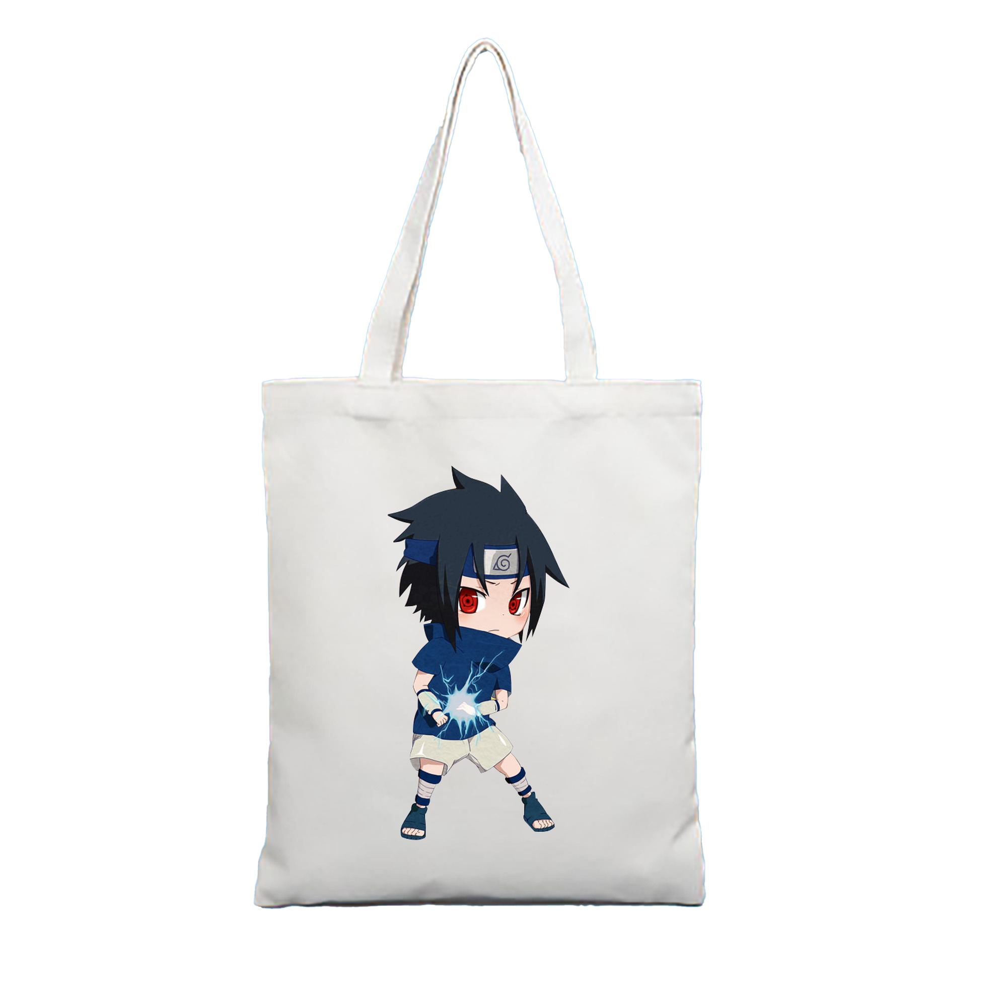 （画像用） NARUTO -ナルト- うちは サスケ Uchiha Sasuke 縦型キャンバス生地手提げバッグ　トートバッグ