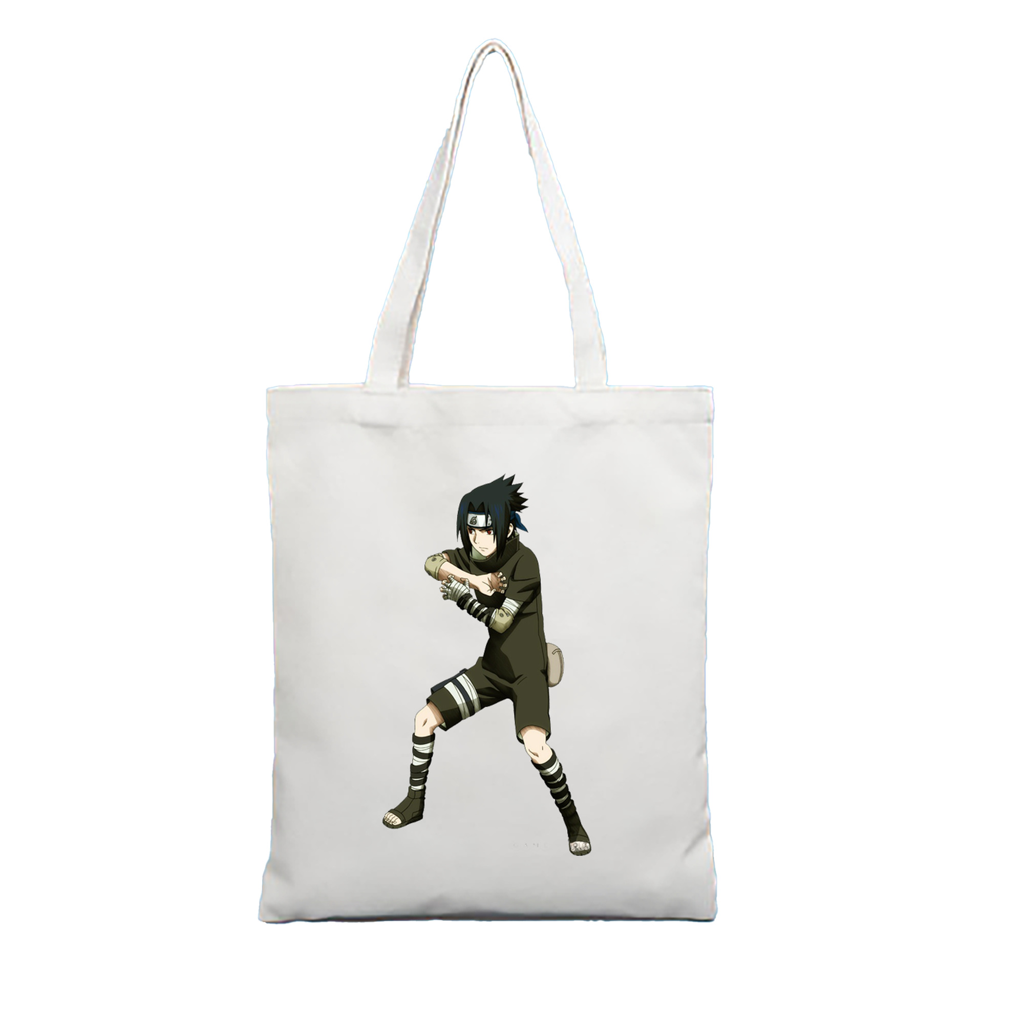 （画像用） NARUTO -ナルト- うちは サスケ Uchiha Sasuke 縦型キャンバス生地手提げバッグ　トートバッグ