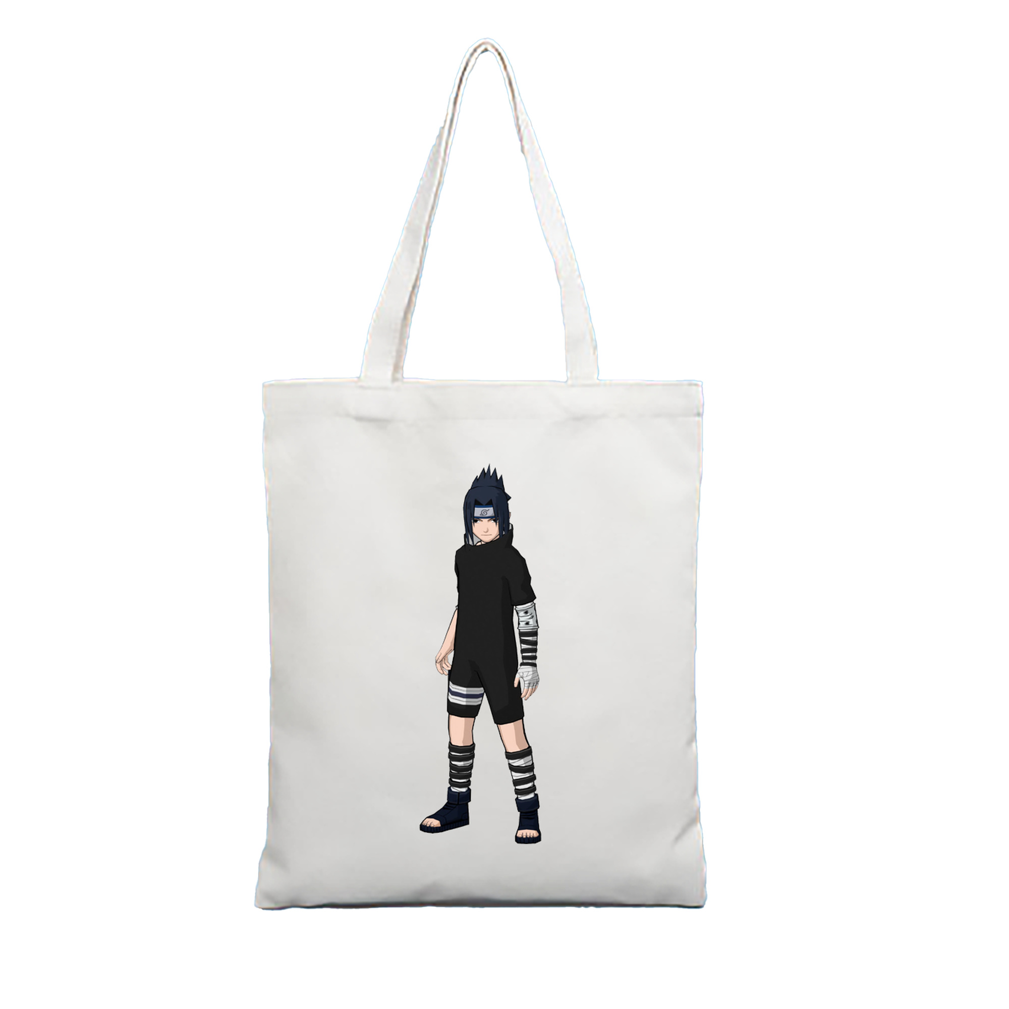 （画像用） NARUTO -ナルト- うちは サスケ Uchiha Sasuke 縦型キャンバス生地手提げバッグ　トートバッグ
