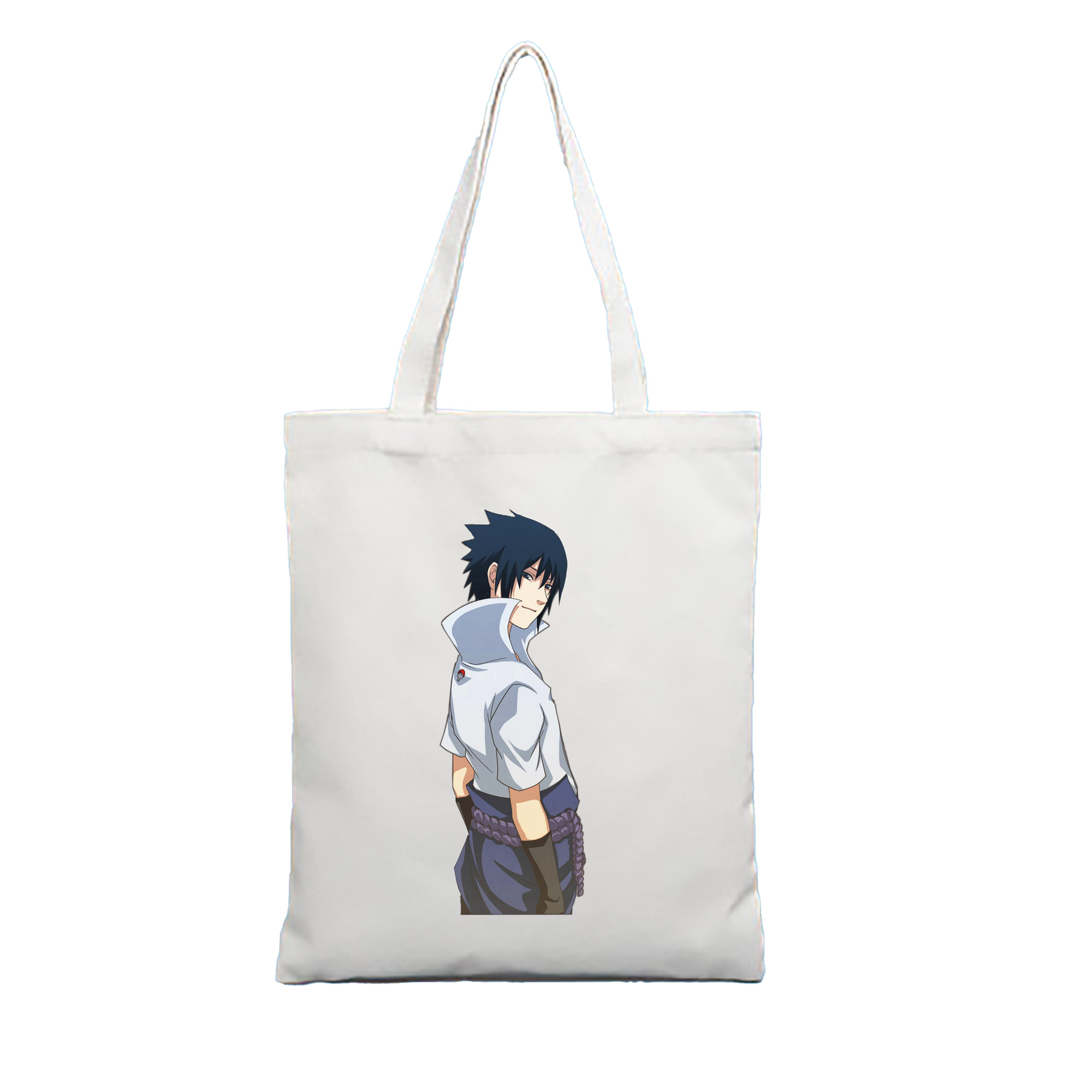（画像用） NARUTO -ナルト- うちは サスケ Uchiha Sasuke 縦型キャンバス生地手提げバッグ　トートバッグ
