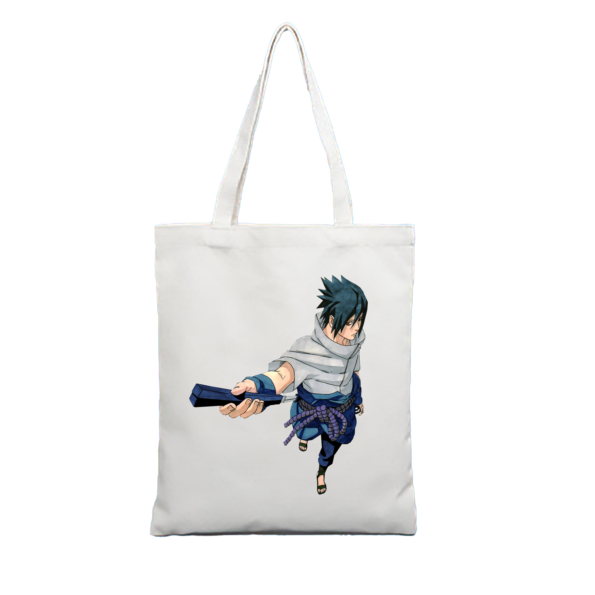 （画像用） NARUTO -ナルト- うちは サスケ Uchiha Sasuke 縦型キャンバス生地手提げバッグ　トートバッグ