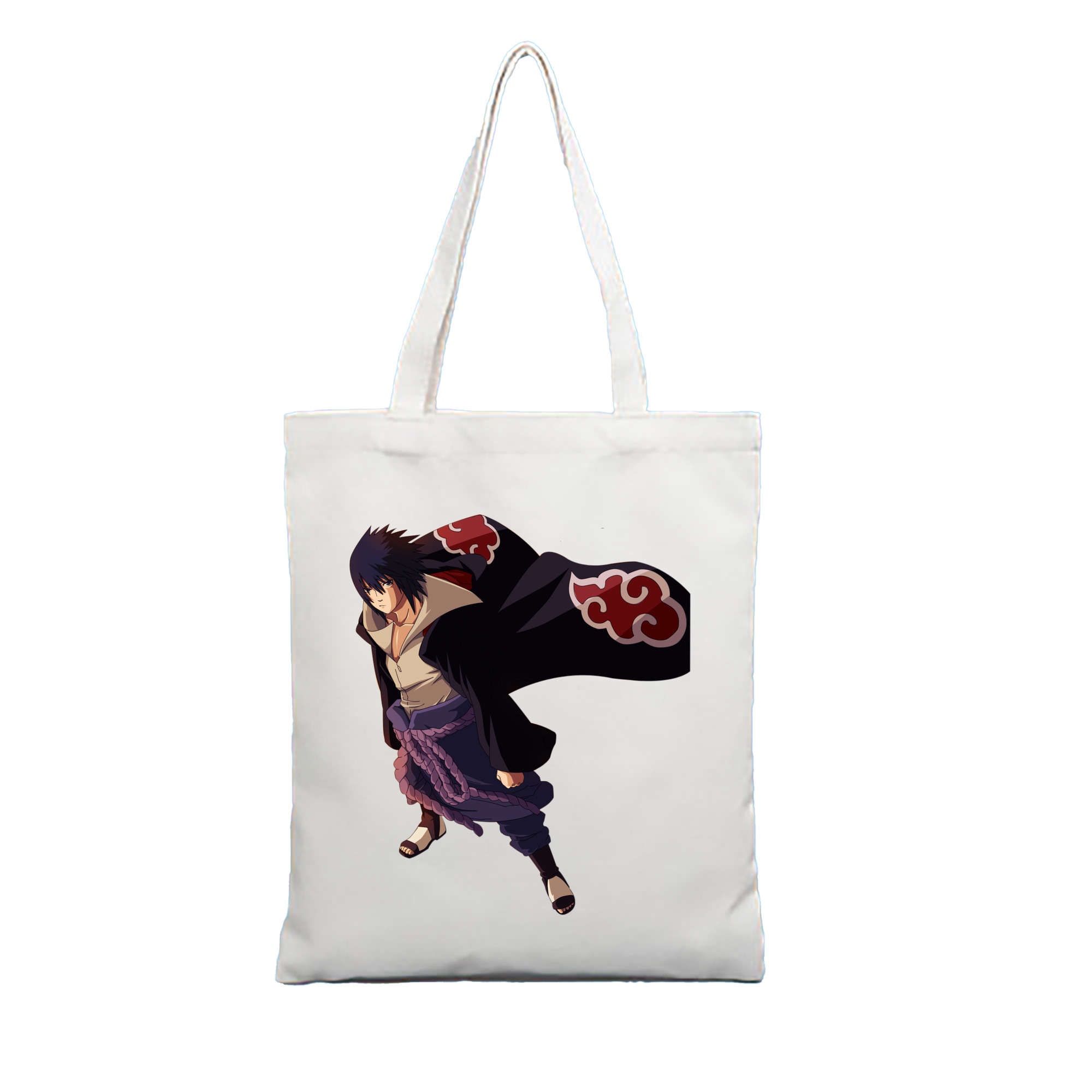 （画像用） NARUTO -ナルト- うちは サスケ Uchiha Sasuke 縦型キャンバス生地手提げバッグ　トートバッグ