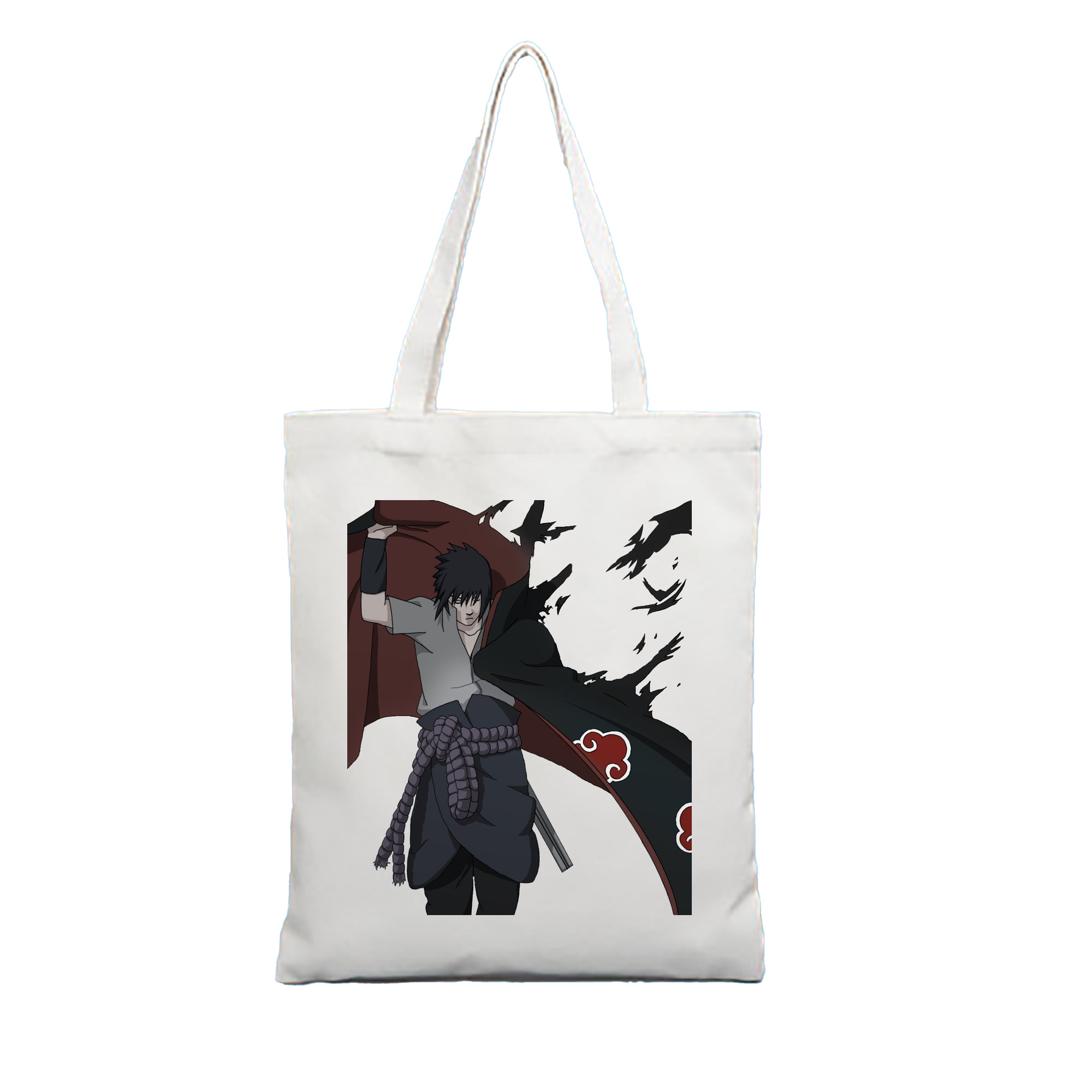 （画像用） NARUTO -ナルト- うちは サスケ Uchiha Sasuke 縦型キャンバス生地手提げバッグ　トートバッグ