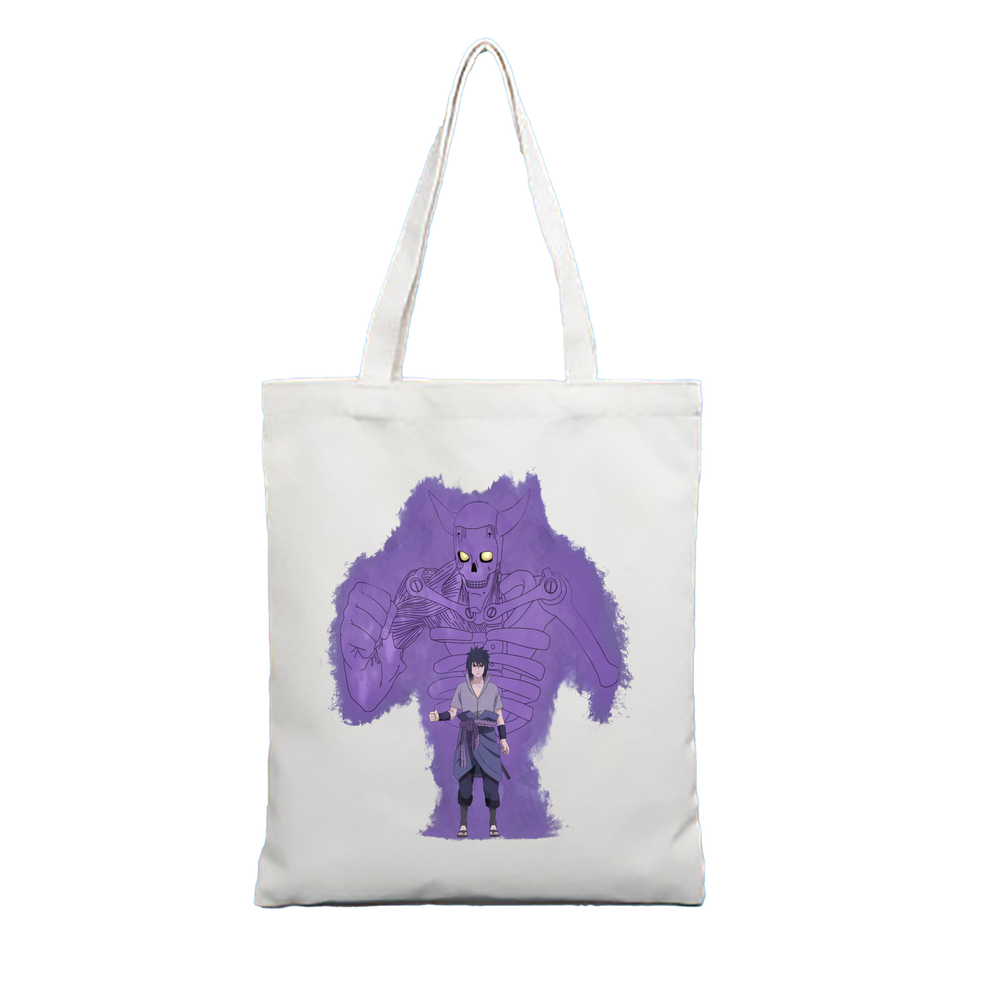 （画像用） NARUTO -ナルト- うちは サスケ Uchiha Sasuke 縦型キャンバス生地手提げバッグ　トートバッグ