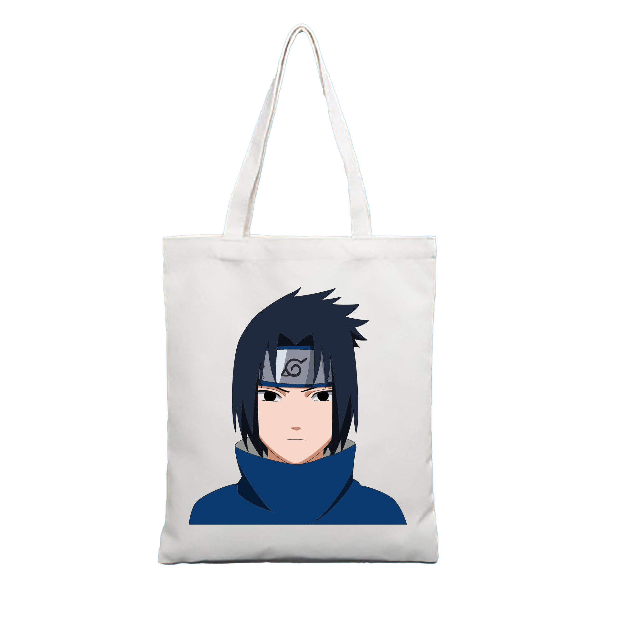 （画像用） NARUTO -ナルト- うちは サスケ Uchiha Sasuke 縦型キャンバス生地手提げバッグ　トートバッグ