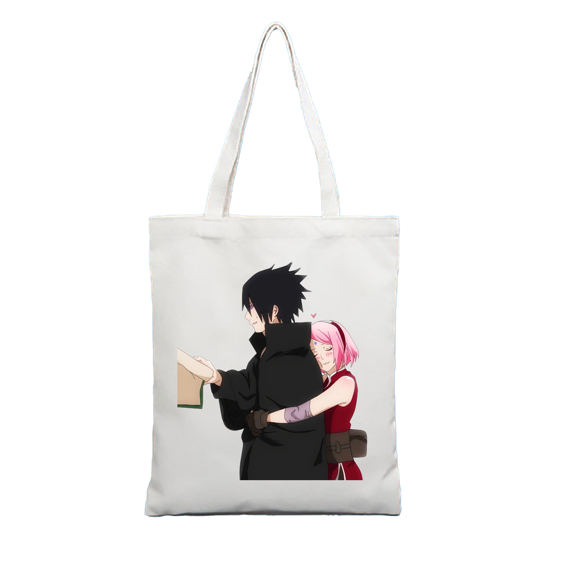 （画像用） NARUTO -ナルト- うちは サスケ Uchiha Sasuke 縦型キャンバス生地手提げバッグ　トートバッグ