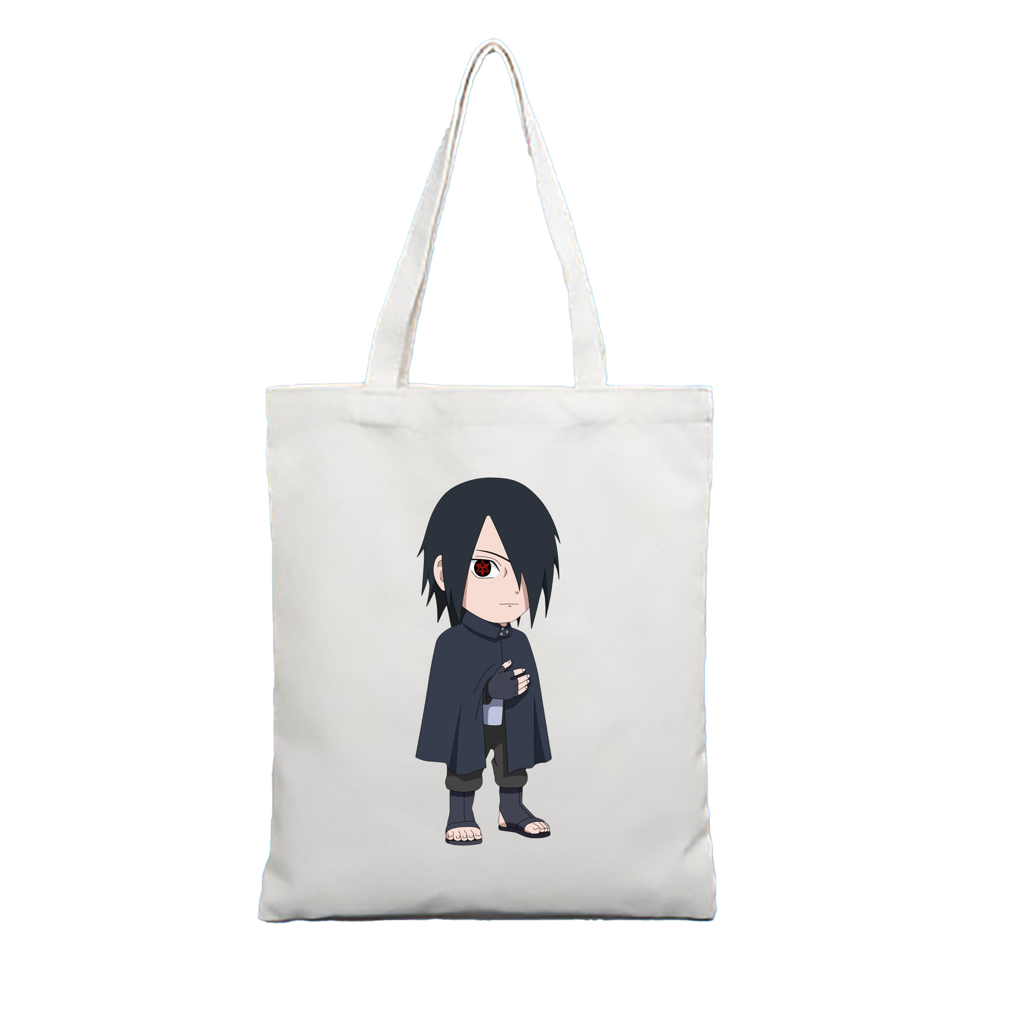 （画像用） NARUTO -ナルト- うちは サスケ Uchiha Sasuke 縦型キャンバス生地手提げバッグ　トートバッグ