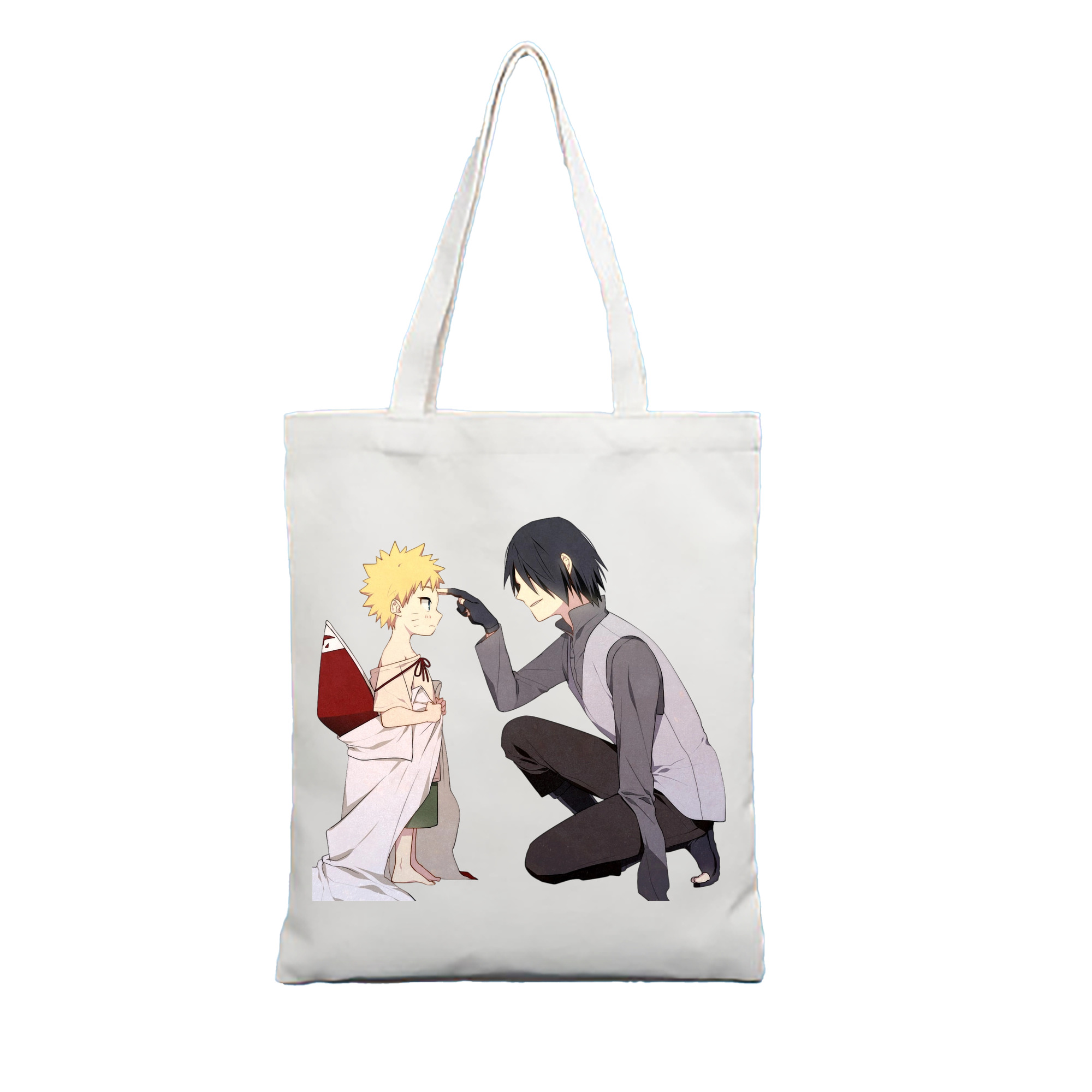 （画像用） NARUTO -ナルト- うちは サスケ Uchiha Sasuke 縦型キャンバス生地手提げバッグ　トートバッグ