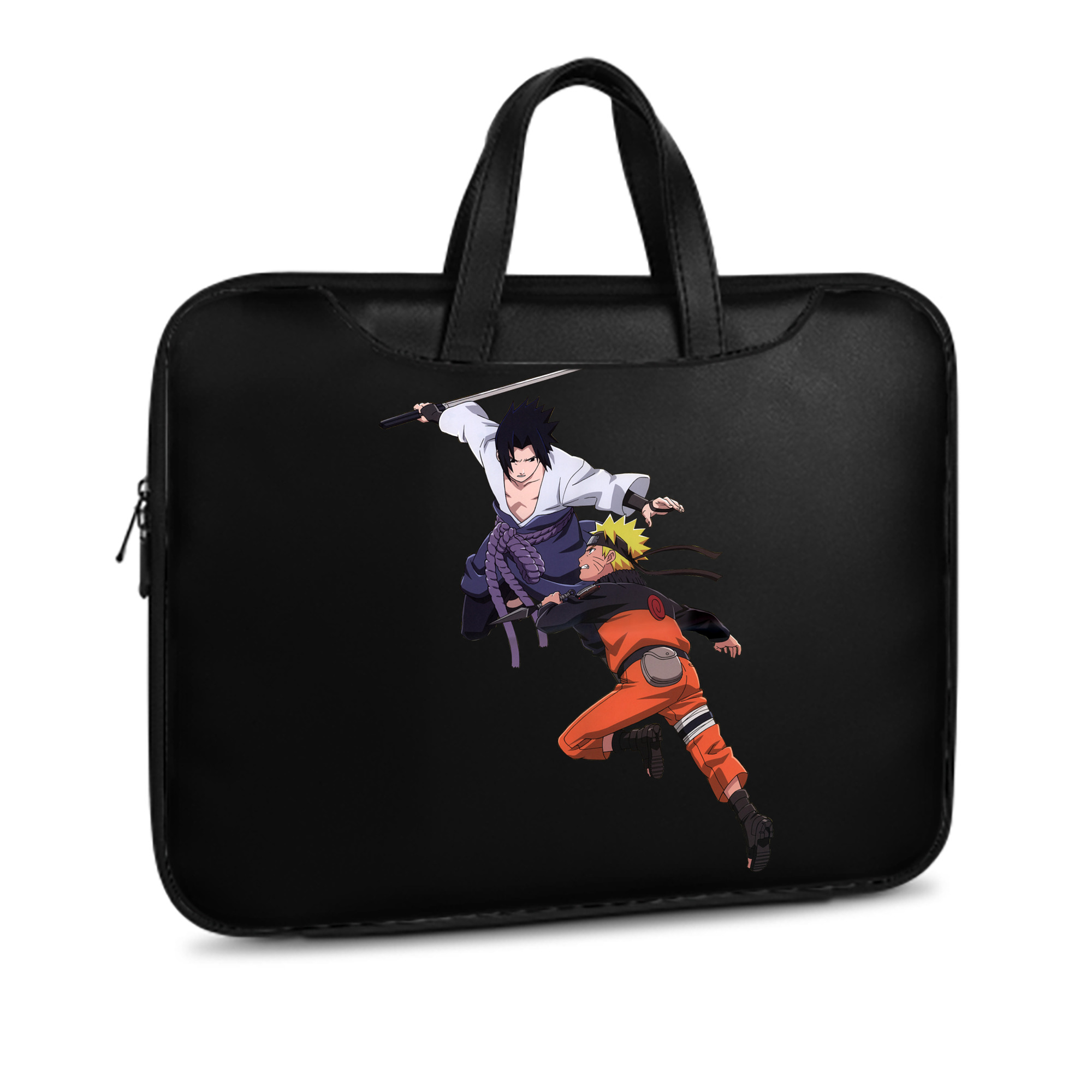 （画像用） NARUTO -ナルト- うちは サスケ Uchiha Sasuke レザーラップトップバッグ　ノートパソコンケース