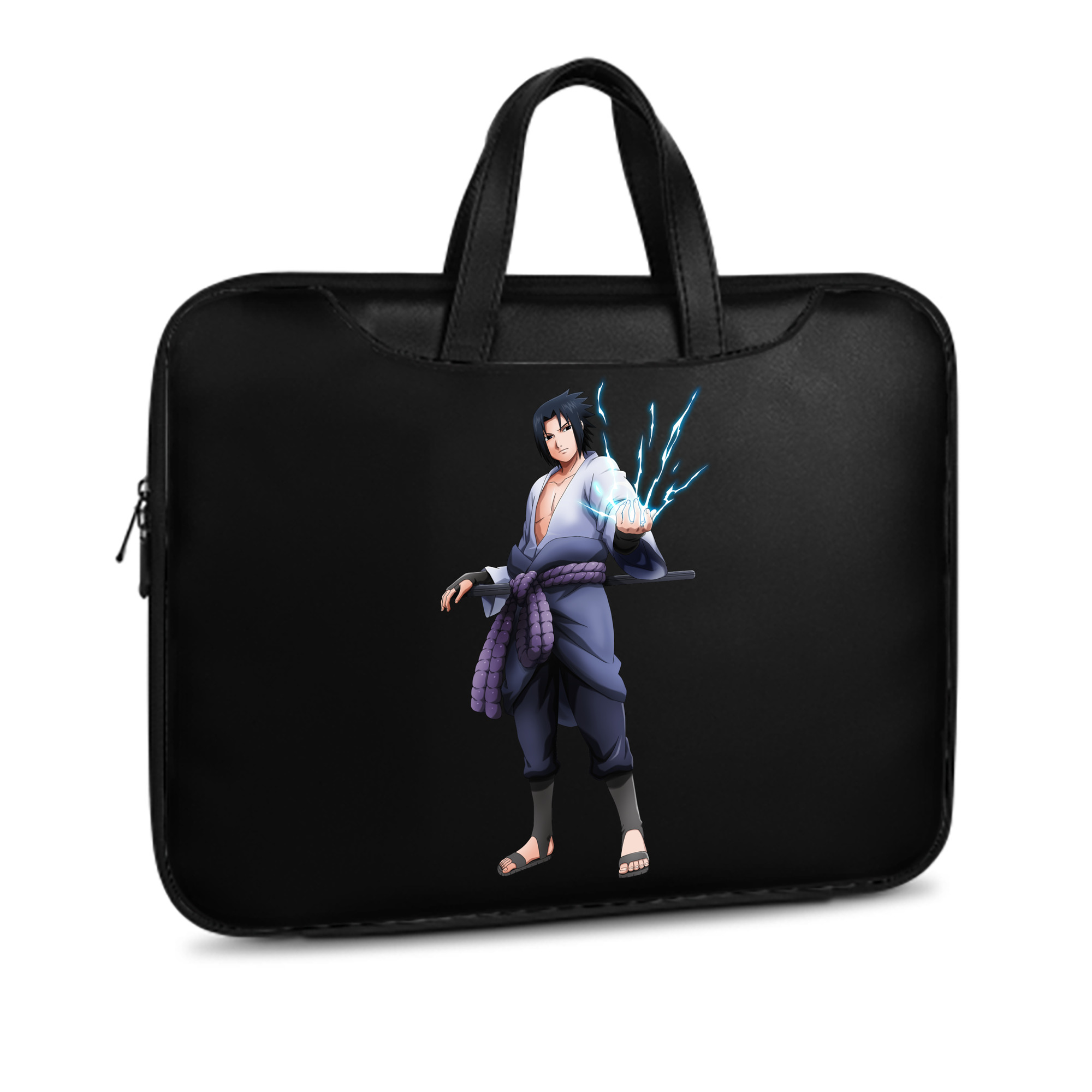 （画像用） NARUTO -ナルト- うちは サスケ Uchiha Sasuke レザーラップトップバッグ　ノートパソコンケース