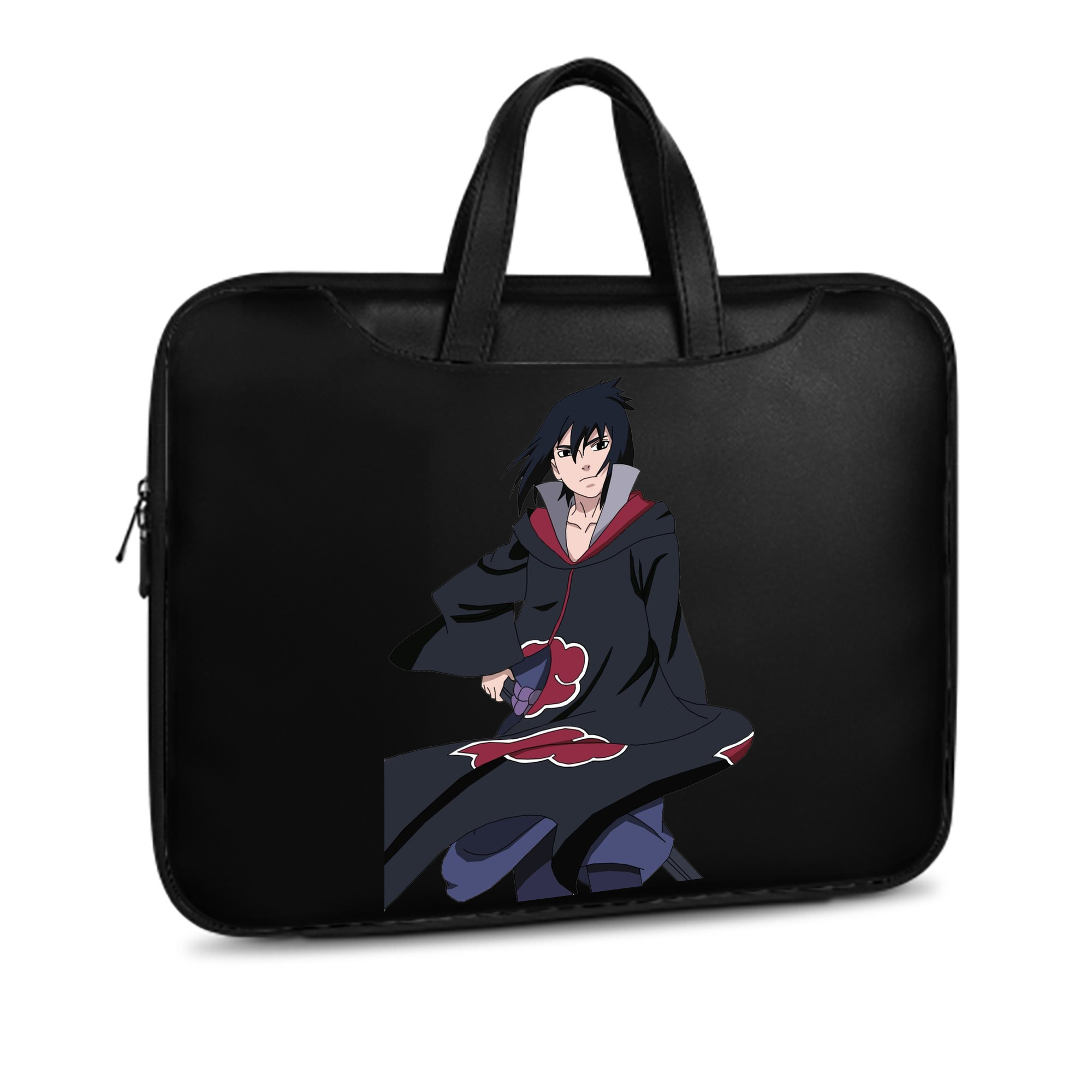 （画像用） NARUTO -ナルト- うちは サスケ Uchiha Sasuke レザーラップトップバッグ　ノートパソコンケース