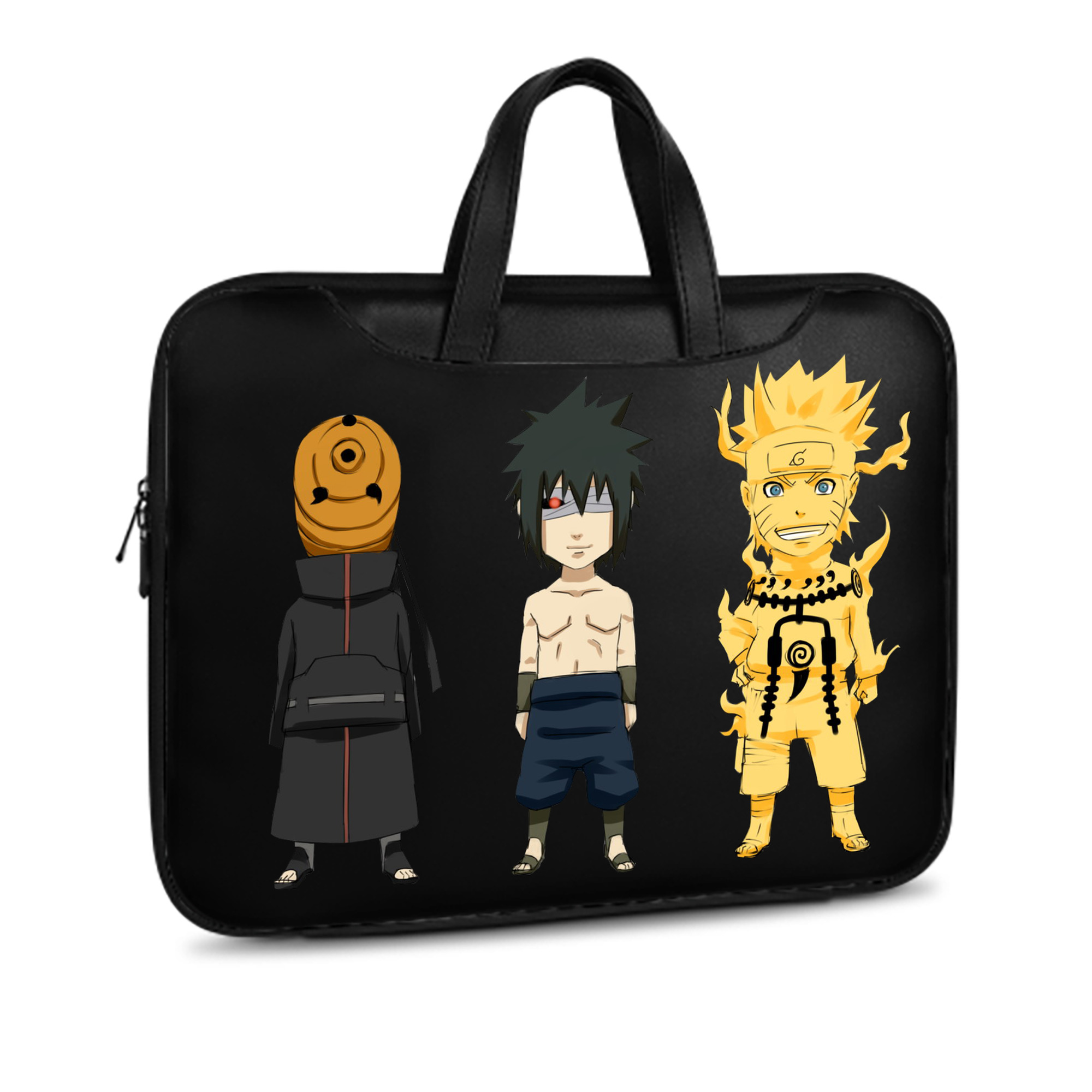 （画像用） NARUTO -ナルト- うちは サスケ Uchiha Sasuke レザーラップトップバッグ　ノートパソコンケース