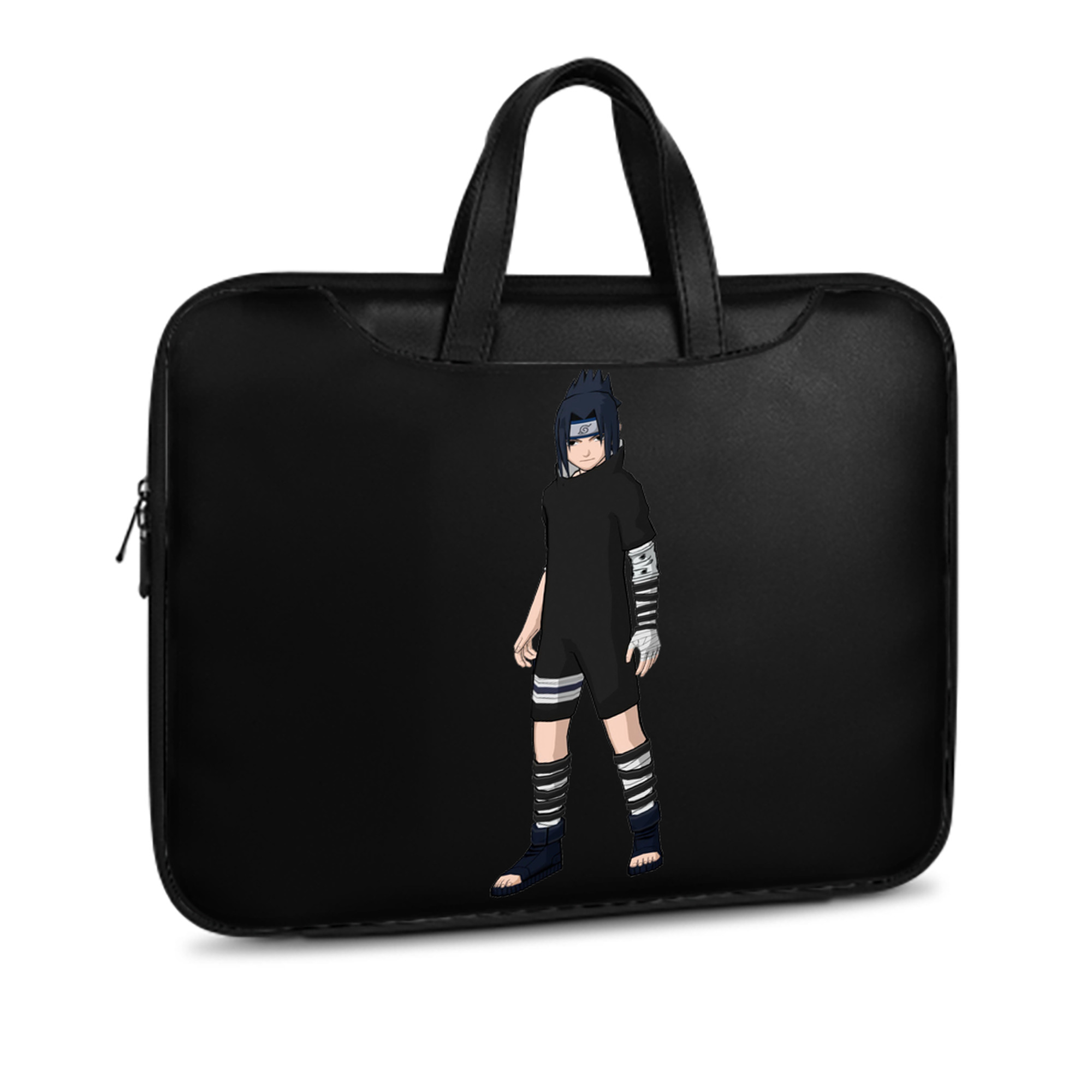 （画像用） NARUTO -ナルト- うちは サスケ Uchiha Sasuke レザーラップトップバッグ　ノートパソコンケース