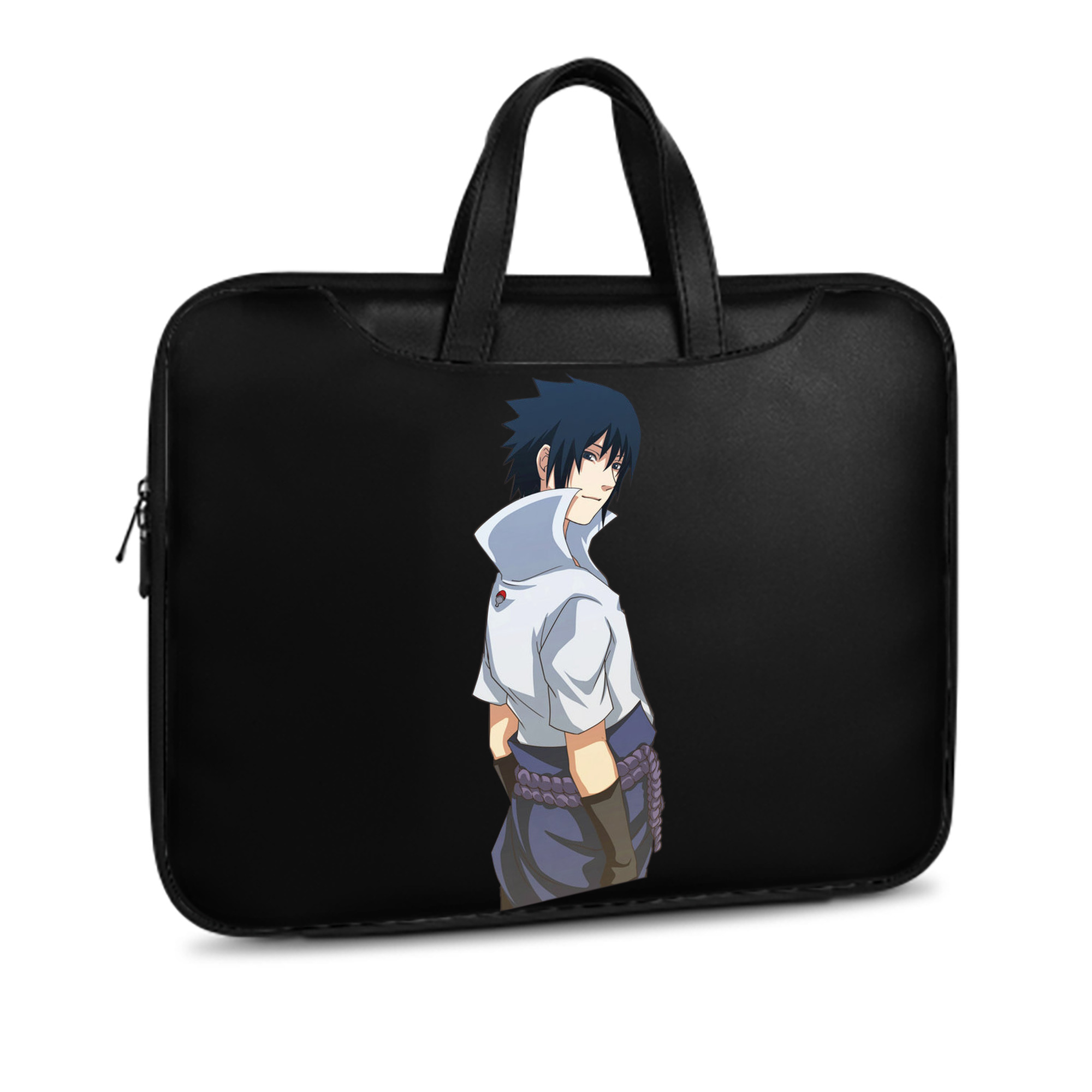 （画像用） NARUTO -ナルト- うちは サスケ Uchiha Sasuke レザーラップトップバッグ　ノートパソコンケース