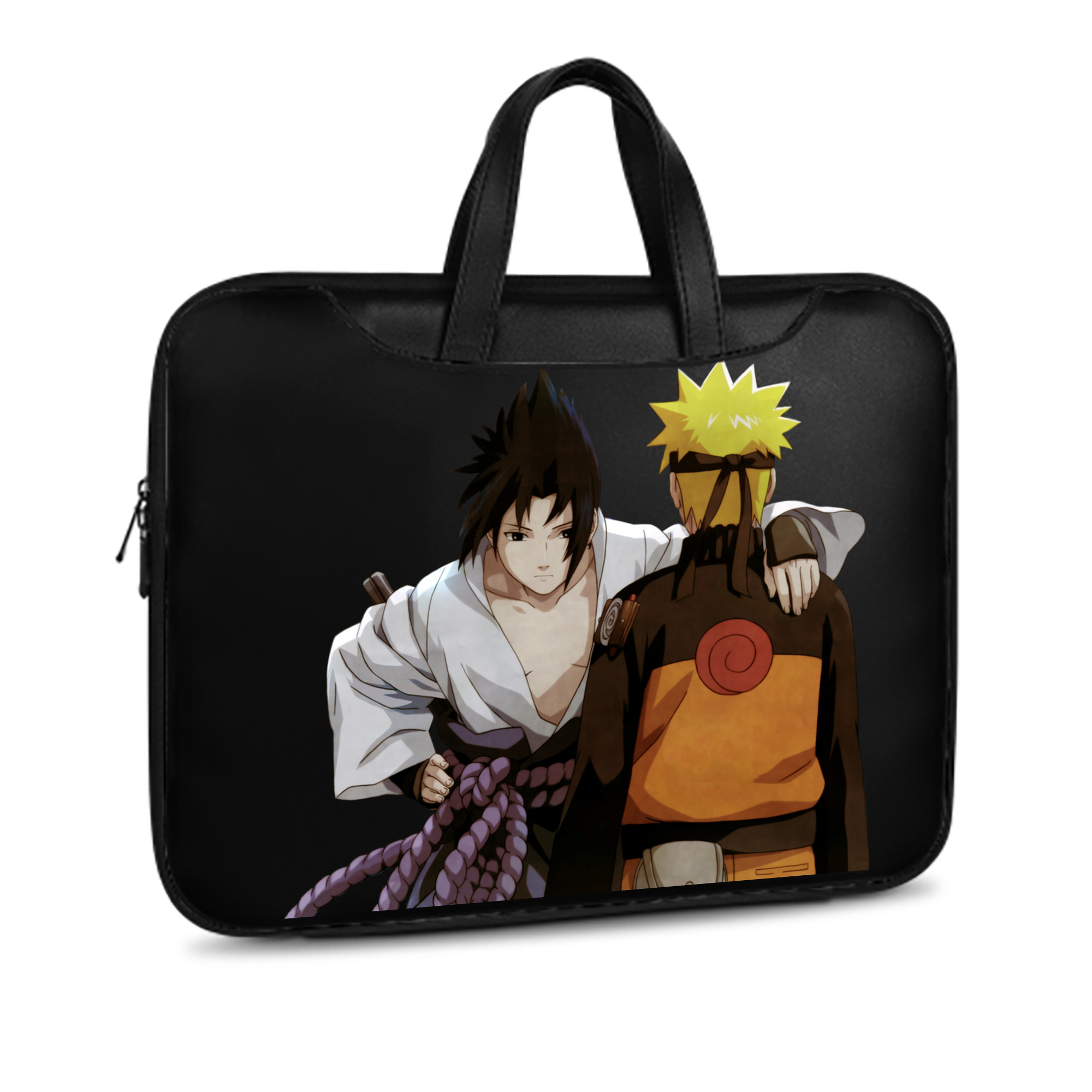 （画像用） NARUTO -ナルト- うちは サスケ Uchiha Sasuke レザーラップトップバッグ　ノートパソコンケース