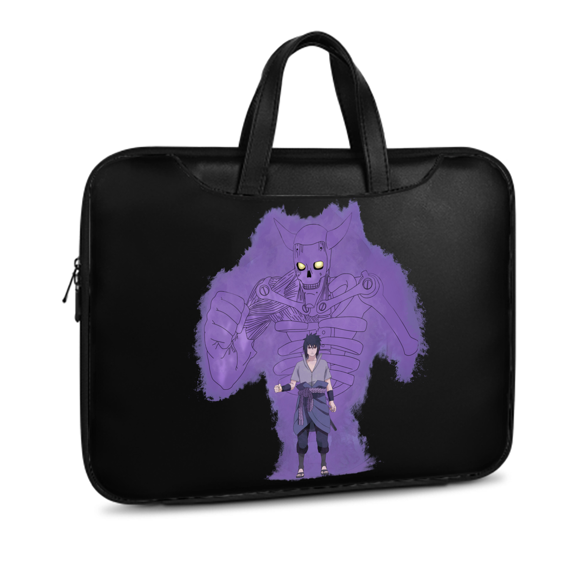 （画像用） NARUTO -ナルト- うちは サスケ Uchiha Sasuke レザーラップトップバッグ　ノートパソコンケース