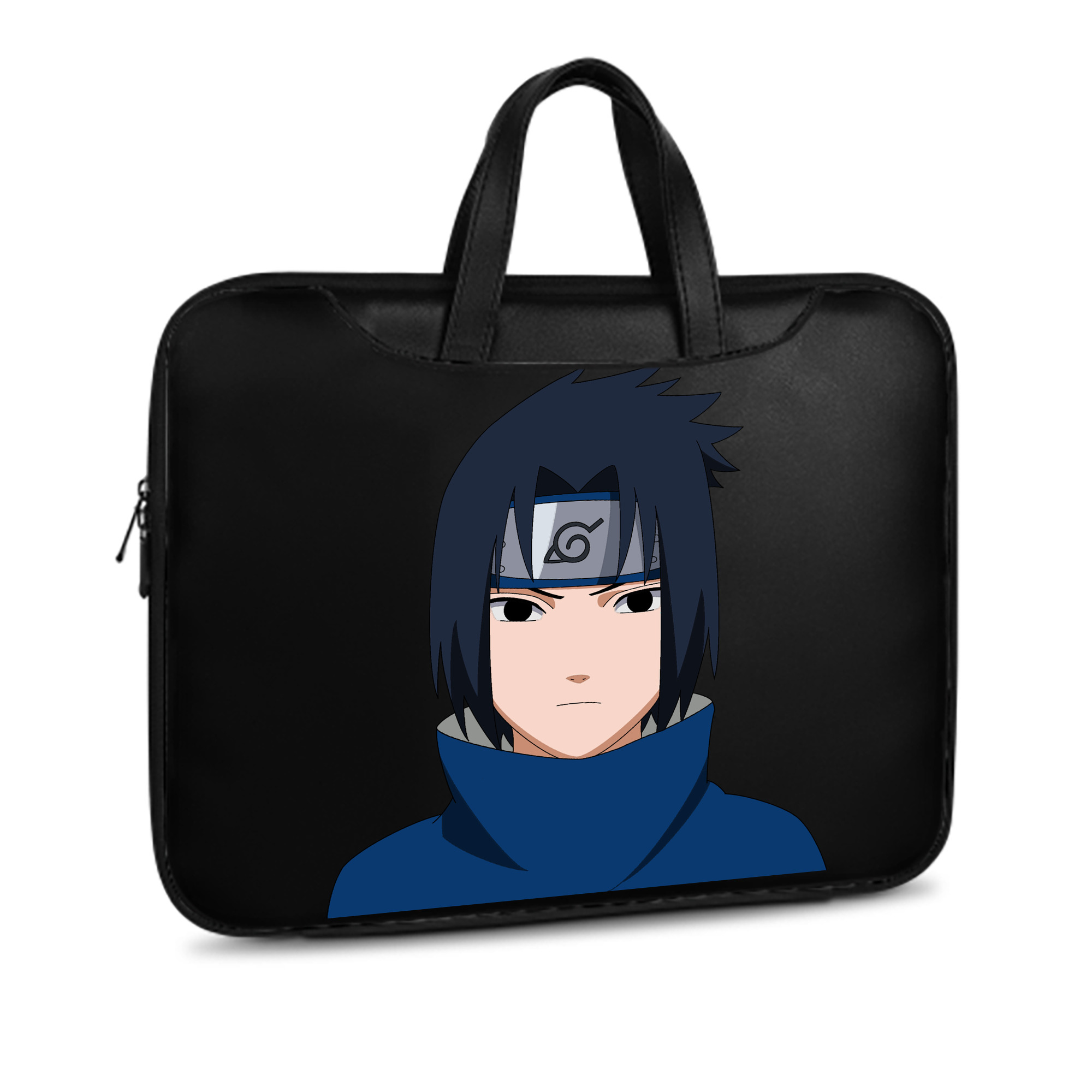 （画像用） NARUTO -ナルト- うちは サスケ Uchiha Sasuke レザーラップトップバッグ　ノートパソコンケース