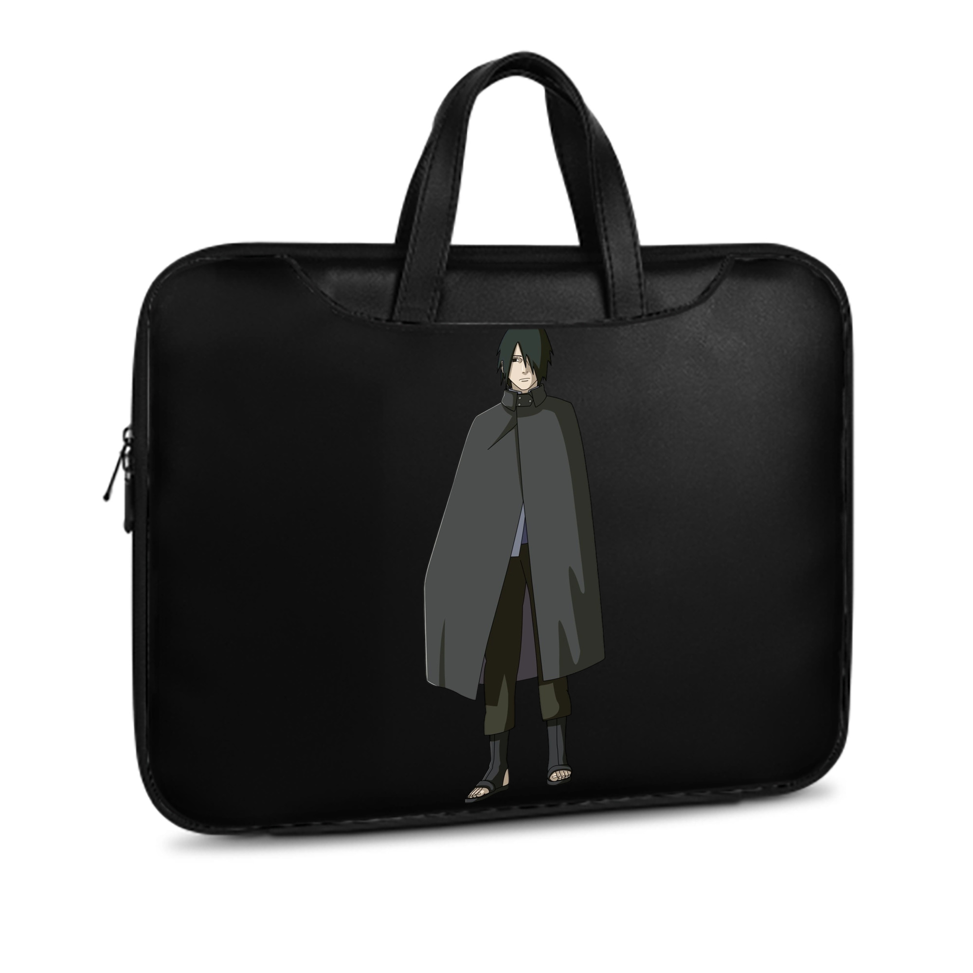 （画像用） NARUTO -ナルト- うちは サスケ Uchiha Sasuke レザーラップトップバッグ　ノートパソコンケース