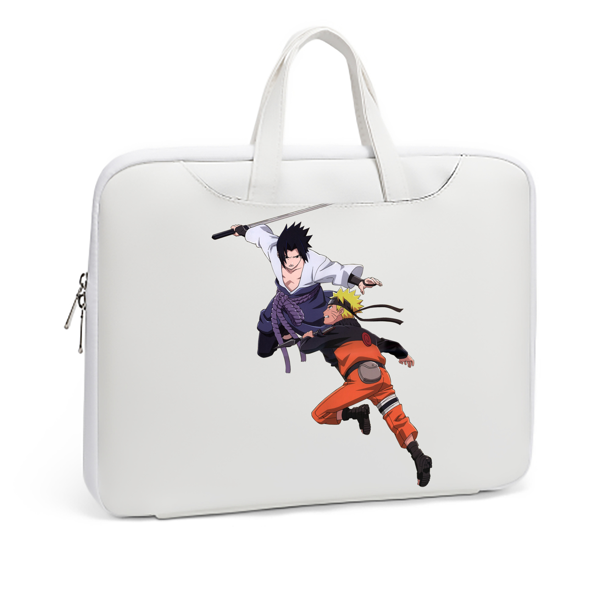 （画像用） NARUTO -ナルト- うちは サスケ Uchiha Sasuke レザーラップトップバッグ　ノートパソコンケース