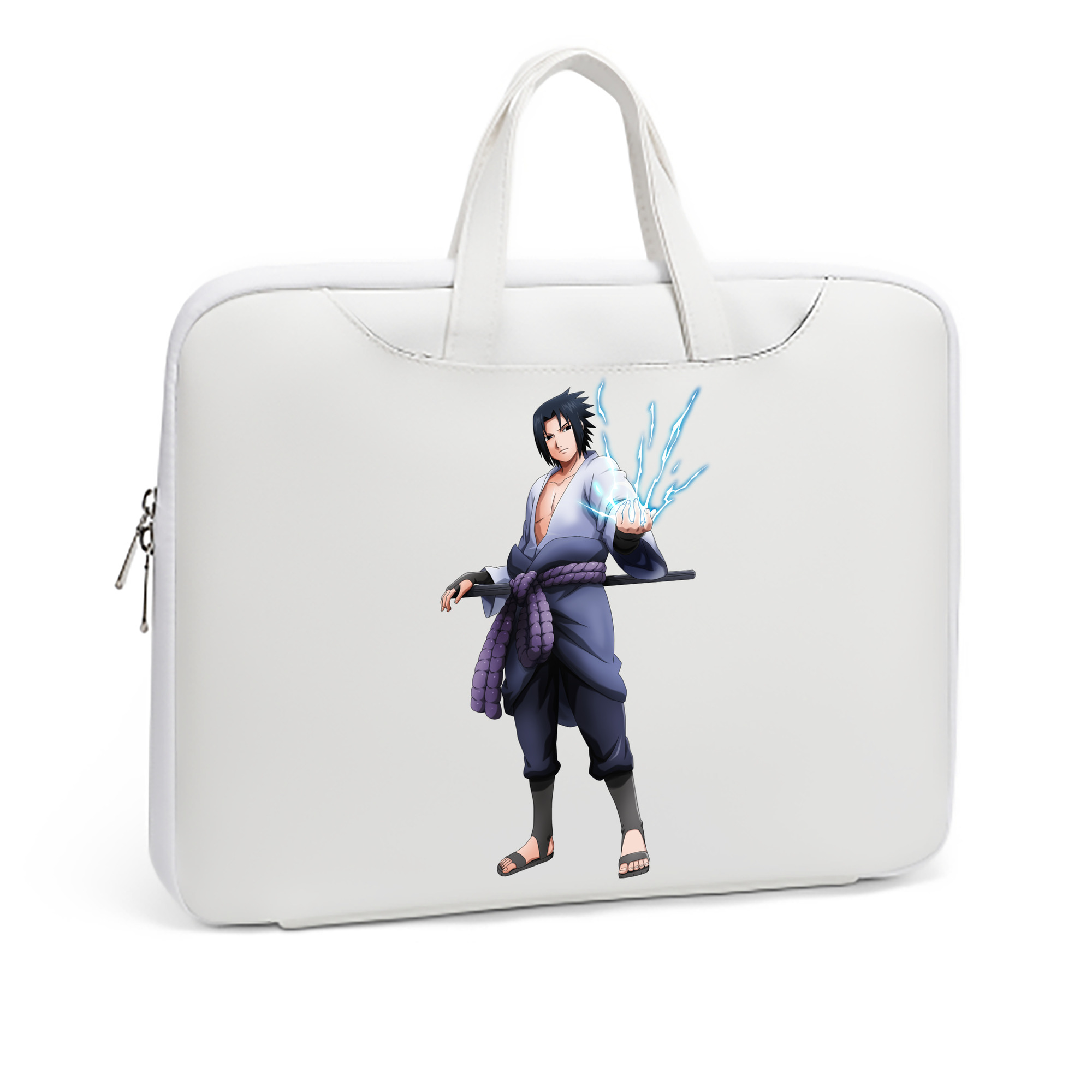 （画像用） NARUTO -ナルト- うちは サスケ Uchiha Sasuke レザーラップトップバッグ　ノートパソコンケース
