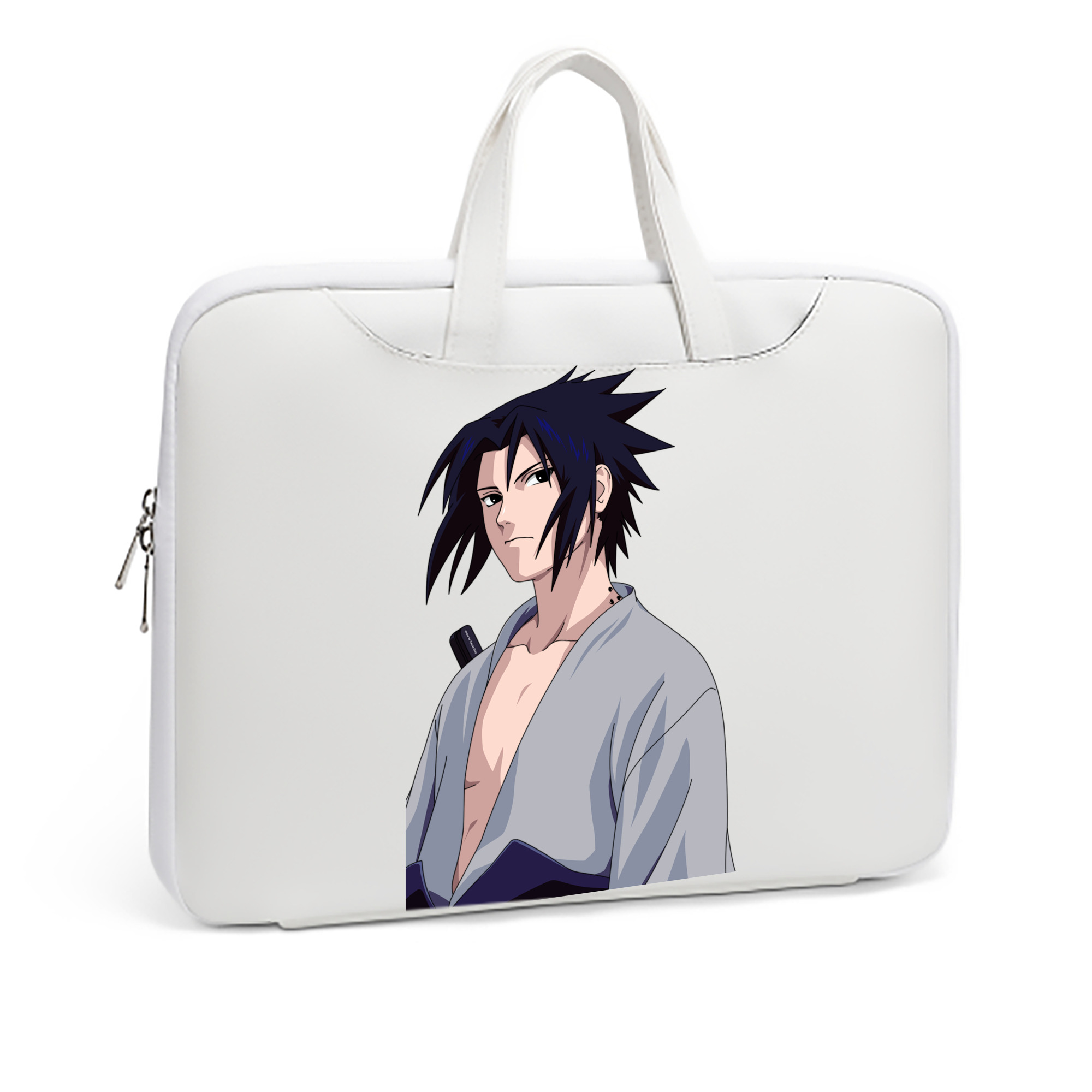 （画像用） NARUTO -ナルト- うちは サスケ Uchiha Sasuke レザーラップトップバッグ　ノートパソコンケース