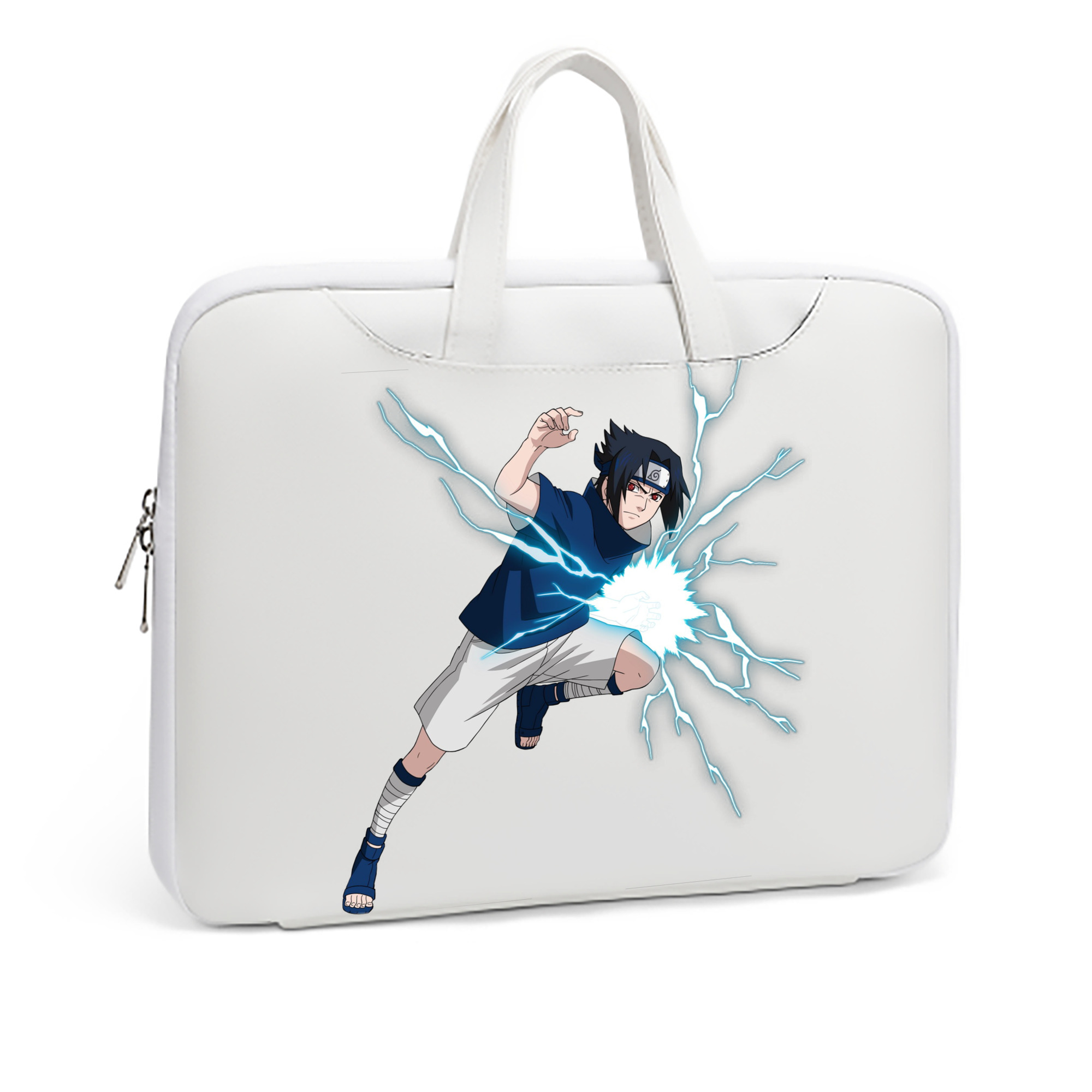 （画像用） NARUTO -ナルト- うちは サスケ Uchiha Sasuke レザーラップトップバッグ　ノートパソコンケース