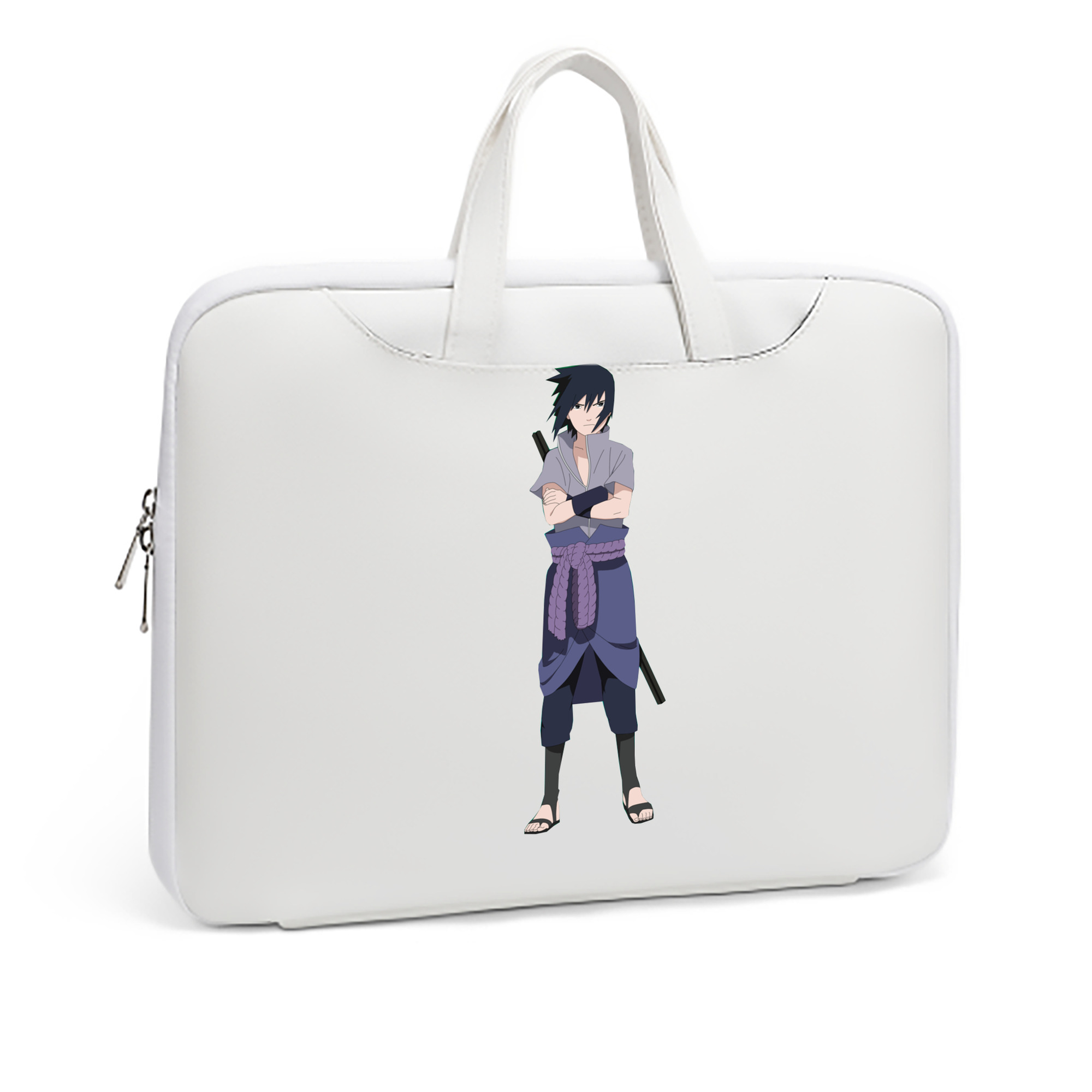 （画像用） NARUTO -ナルト- うちは サスケ Uchiha Sasuke レザーラップトップバッグ　ノートパソコンケース