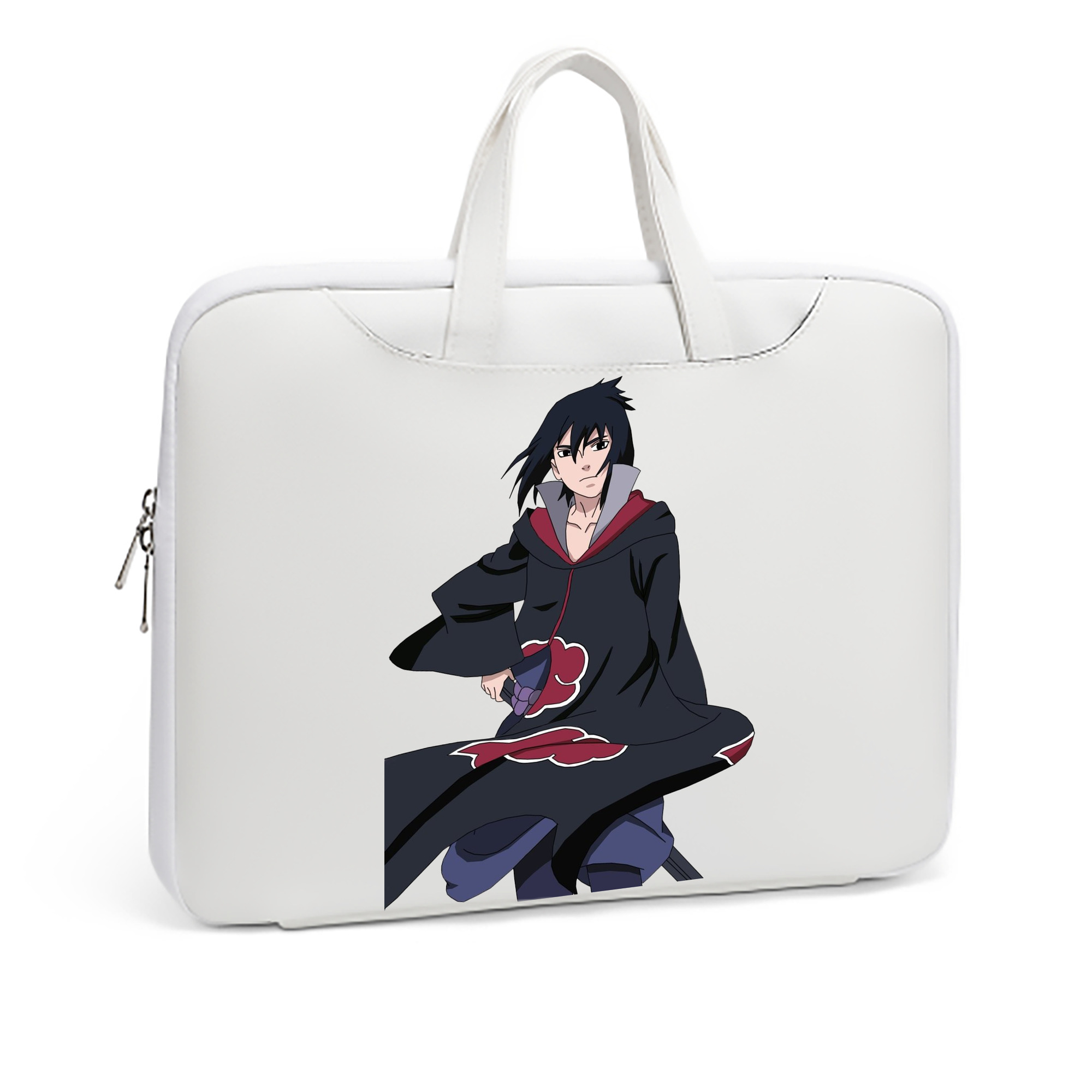 （画像用） NARUTO -ナルト- うちは サスケ Uchiha Sasuke レザーラップトップバッグ　ノートパソコンケース