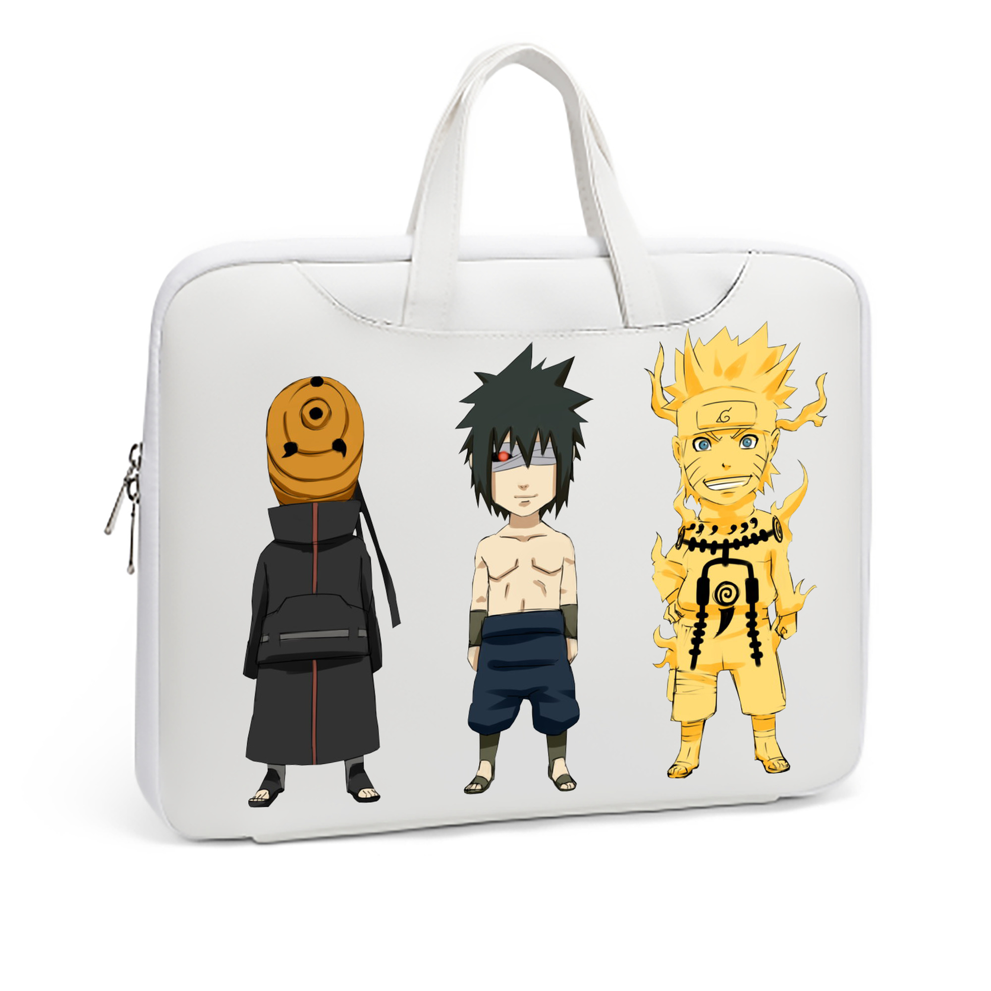 （画像用） NARUTO -ナルト- うちは サスケ Uchiha Sasuke レザーラップトップバッグ　ノートパソコンケース