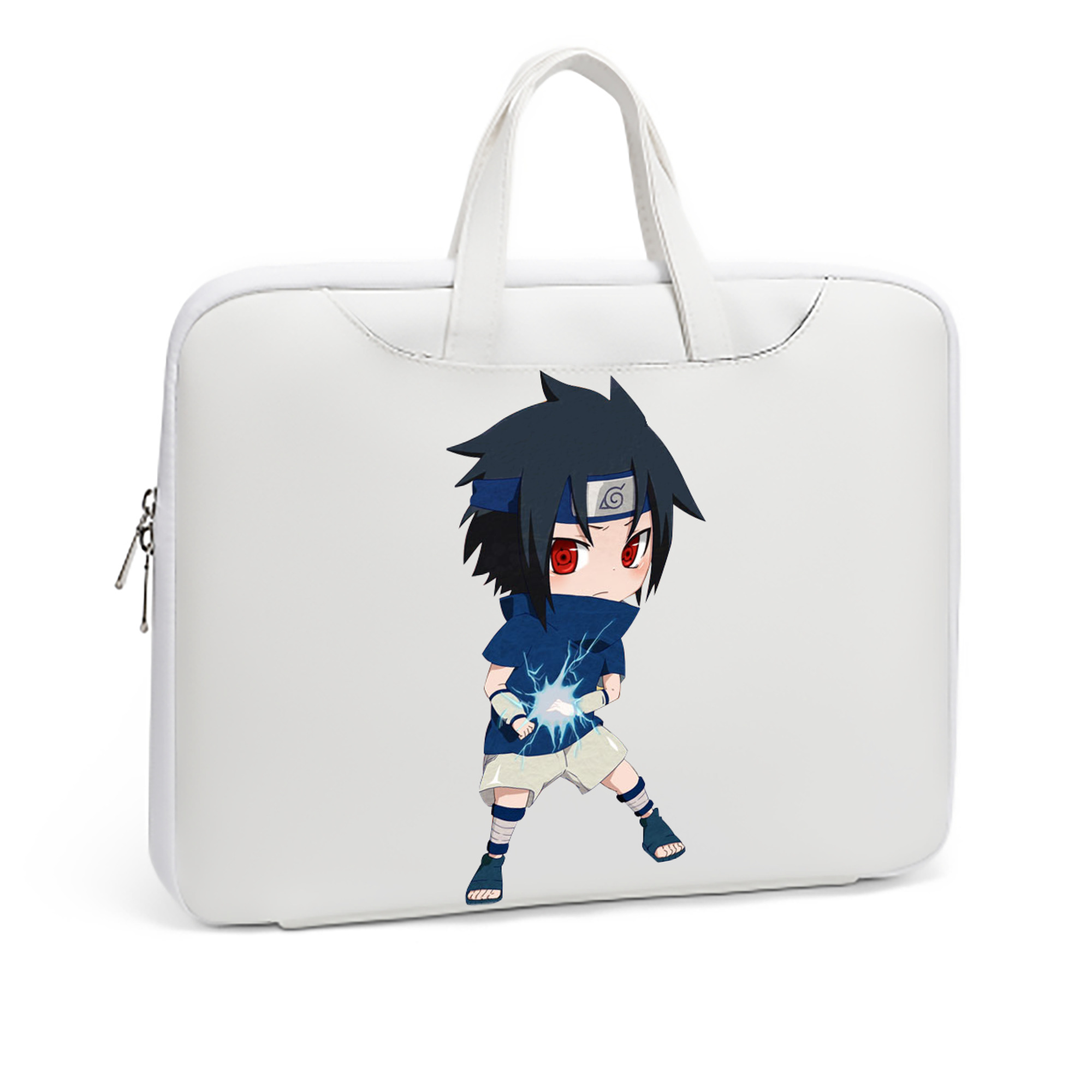 （画像用） NARUTO -ナルト- うちは サスケ Uchiha Sasuke レザーラップトップバッグ　ノートパソコンケース