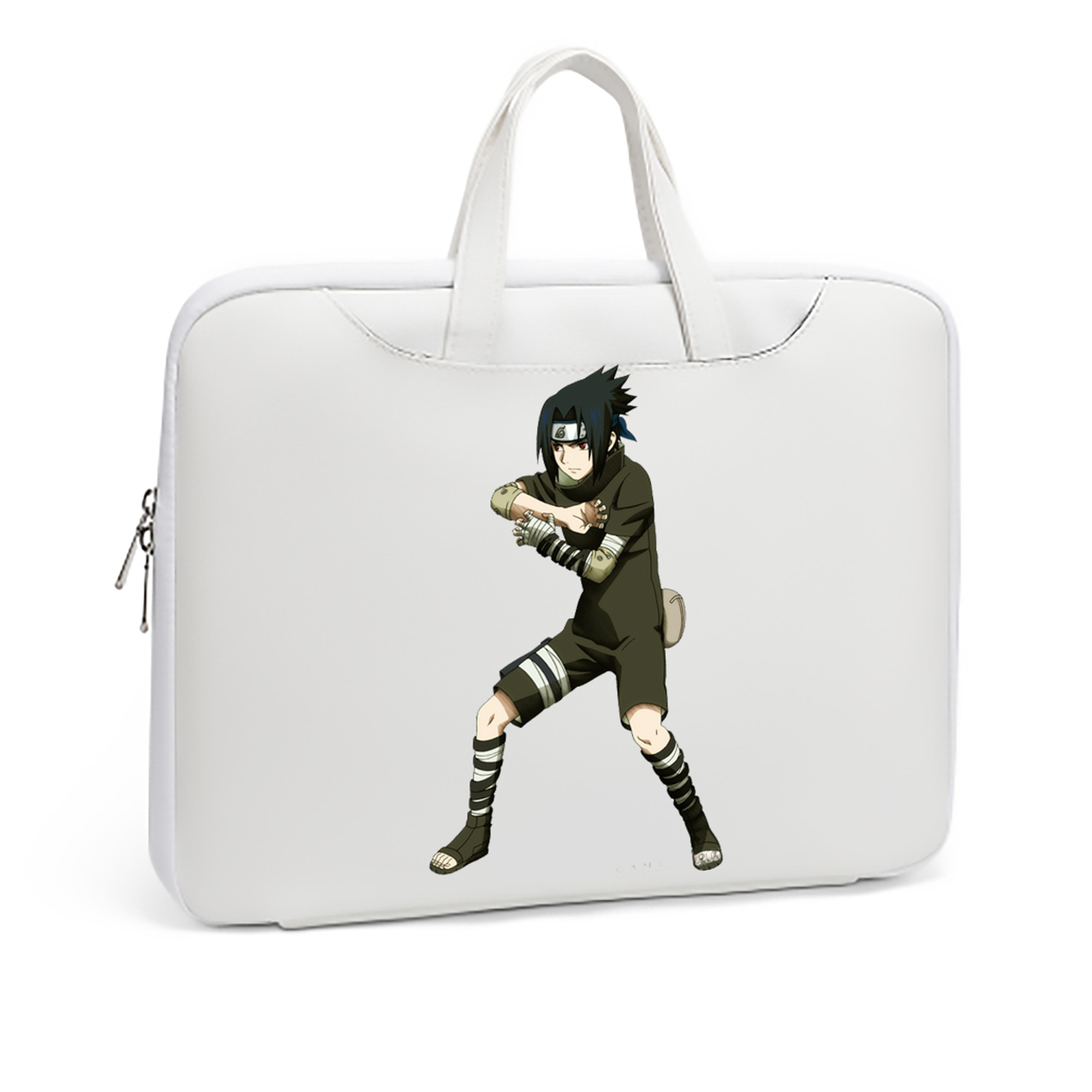 （画像用） NARUTO -ナルト- うちは サスケ Uchiha Sasuke レザーラップトップバッグ　ノートパソコンケース