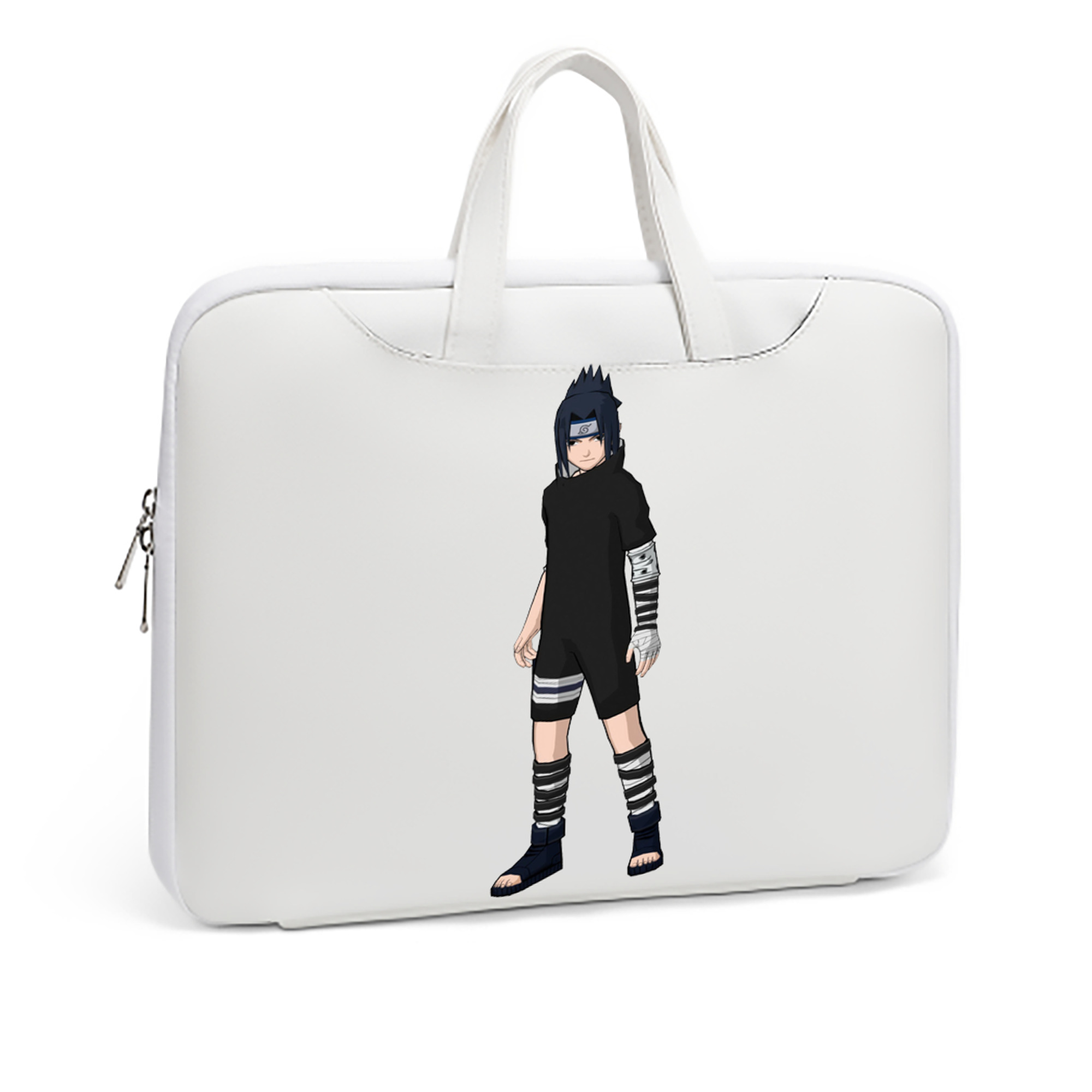 （画像用） NARUTO -ナルト- うちは サスケ Uchiha Sasuke レザーラップトップバッグ　ノートパソコンケース
