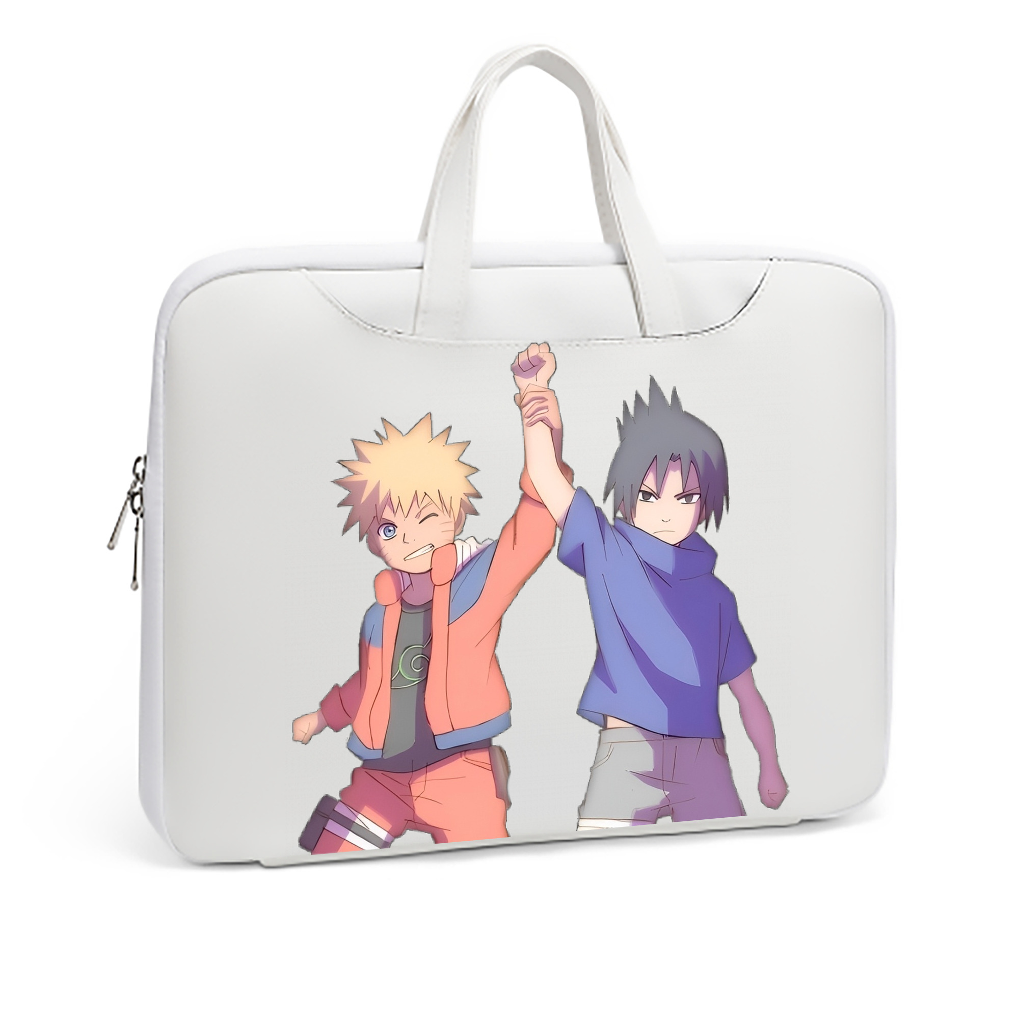 （画像用） NARUTO -ナルト- うちは サスケ Uchiha Sasuke レザーラップトップバッグ　ノートパソコンケース