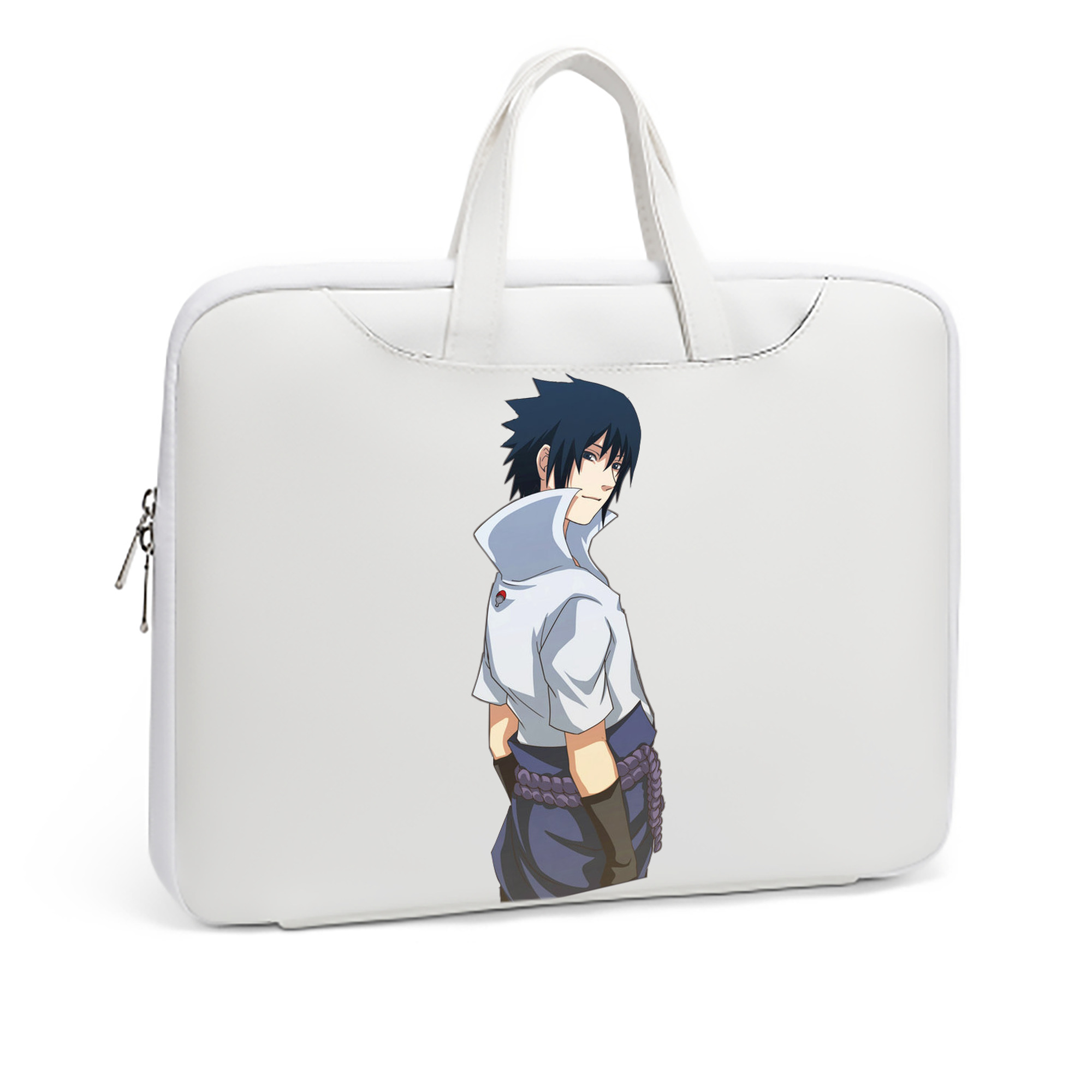 （画像用） NARUTO -ナルト- うちは サスケ Uchiha Sasuke レザーラップトップバッグ　ノートパソコンケース