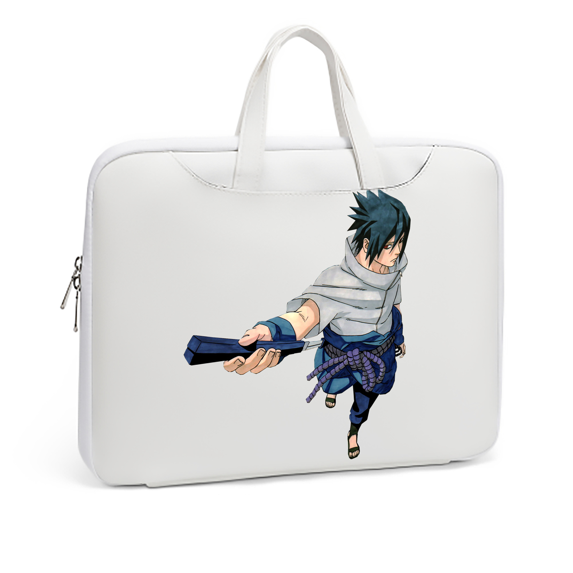 （画像用） NARUTO -ナルト- うちは サスケ Uchiha Sasuke レザーラップトップバッグ　ノートパソコンケース