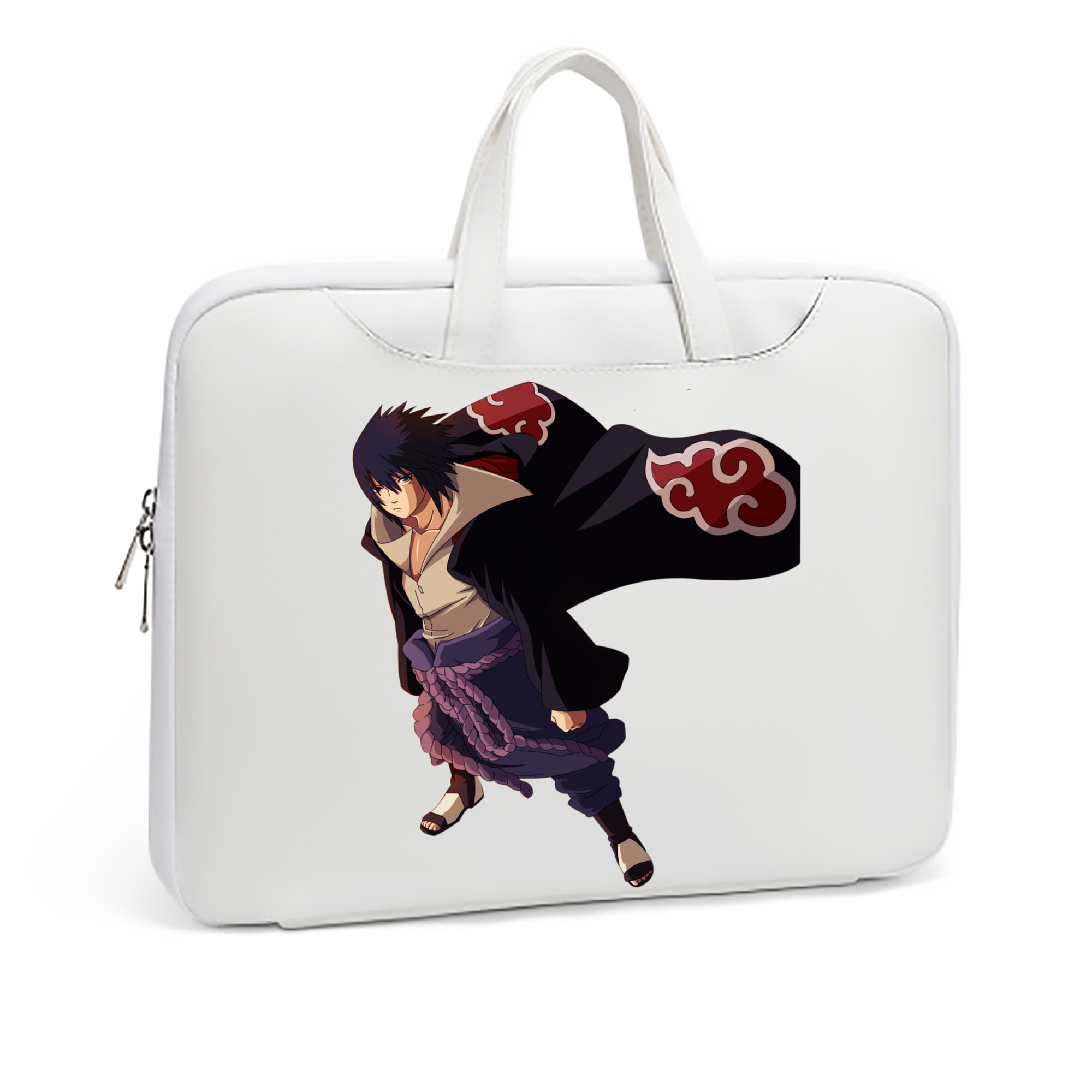 （画像用） NARUTO -ナルト- うちは サスケ Uchiha Sasuke レザーラップトップバッグ　ノートパソコンケース