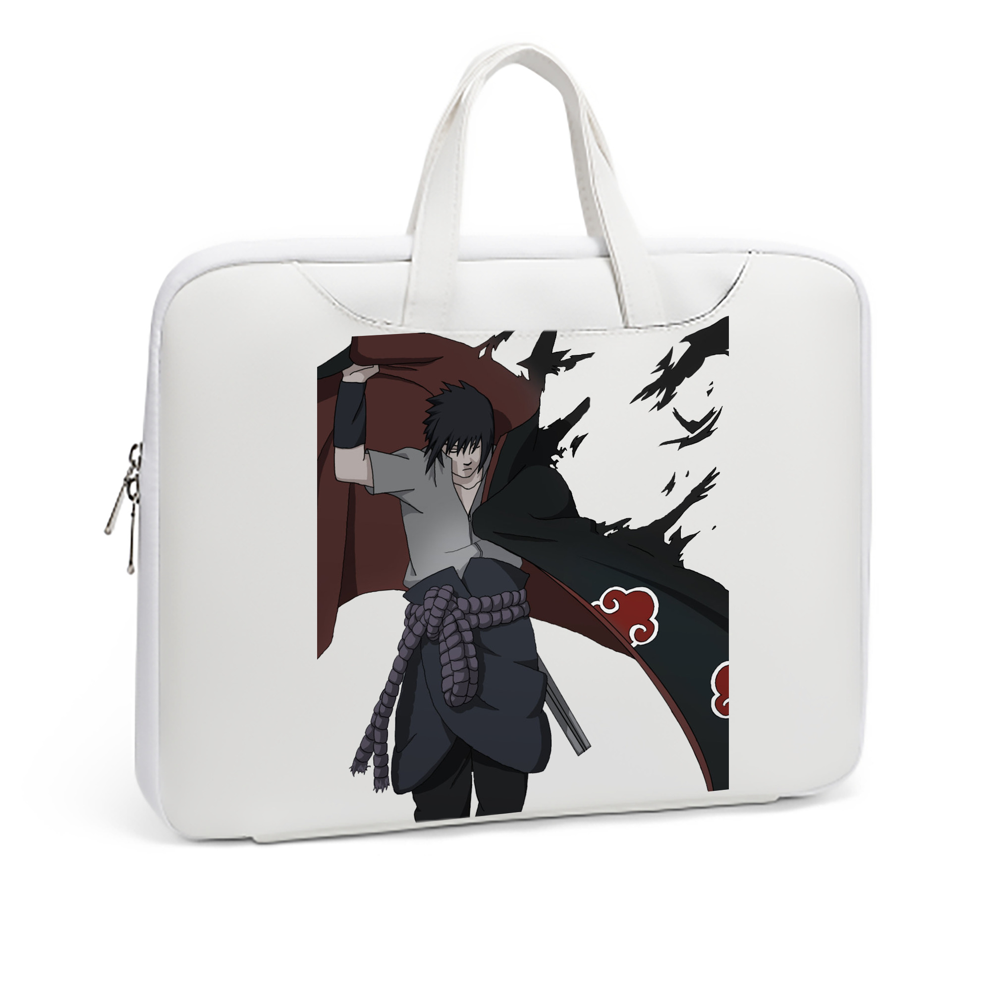 （画像用） NARUTO -ナルト- うちは サスケ Uchiha Sasuke レザーラップトップバッグ　ノートパソコンケース