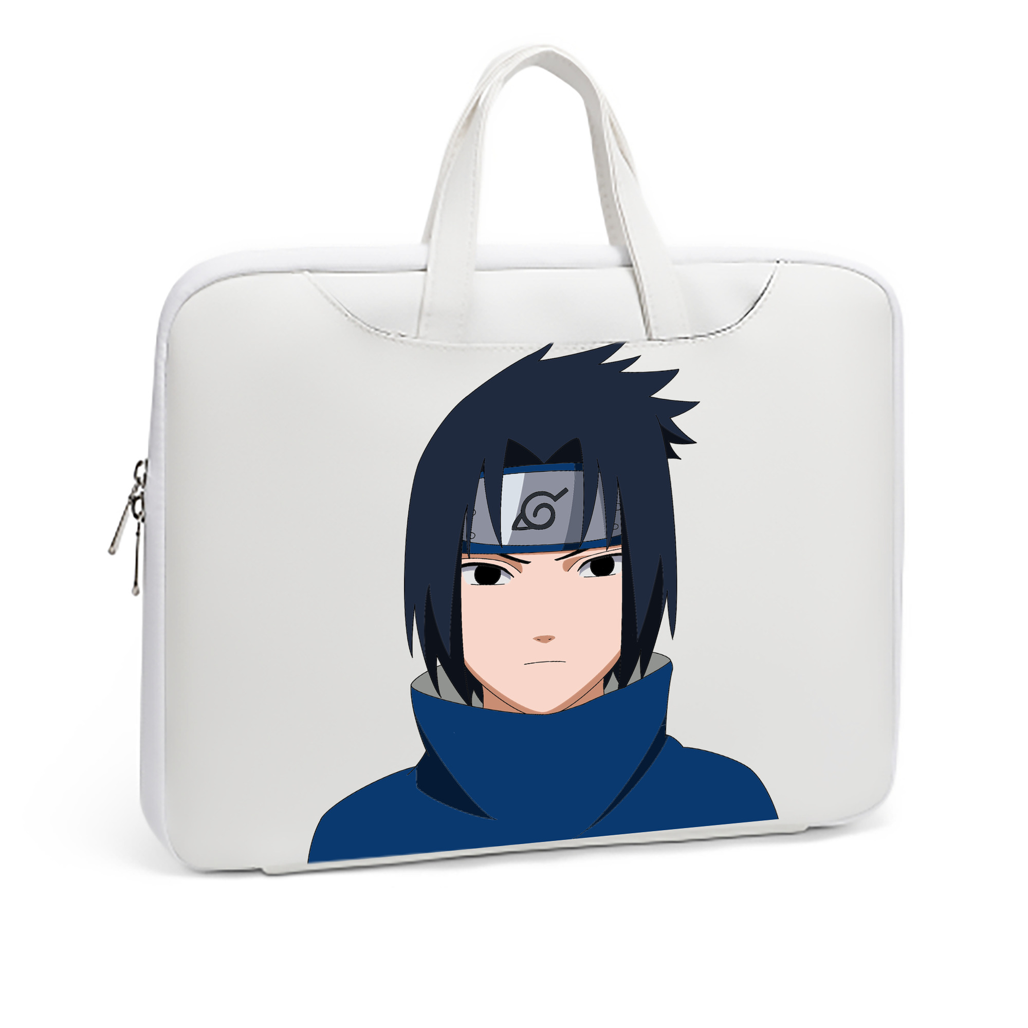 （画像用） NARUTO -ナルト- うちは サスケ Uchiha Sasuke レザーラップトップバッグ　ノートパソコンケース