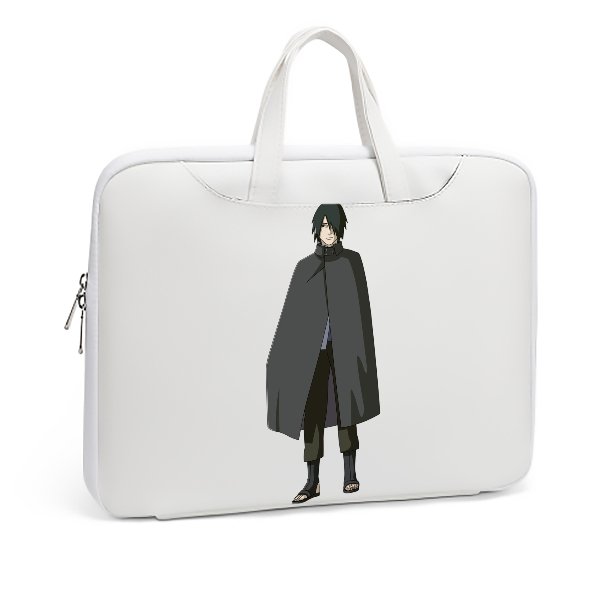 （画像用） NARUTO -ナルト- うちは サスケ Uchiha Sasuke レザーラップトップバッグ　ノートパソコンケース