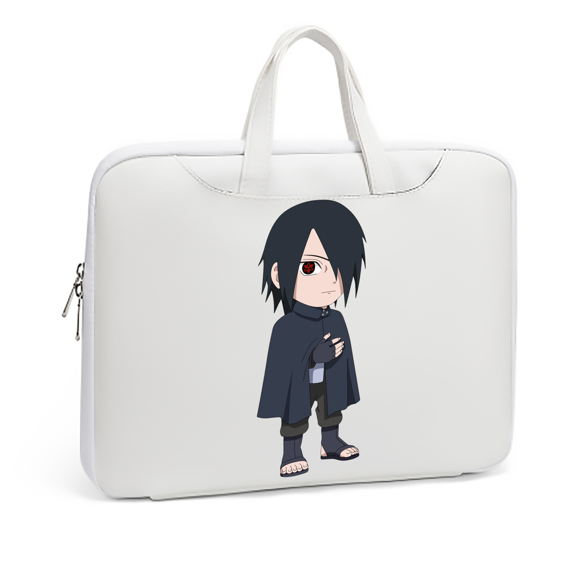 （画像用） NARUTO -ナルト- うちは サスケ Uchiha Sasuke レザーラップトップバッグ　ノートパソコンケース