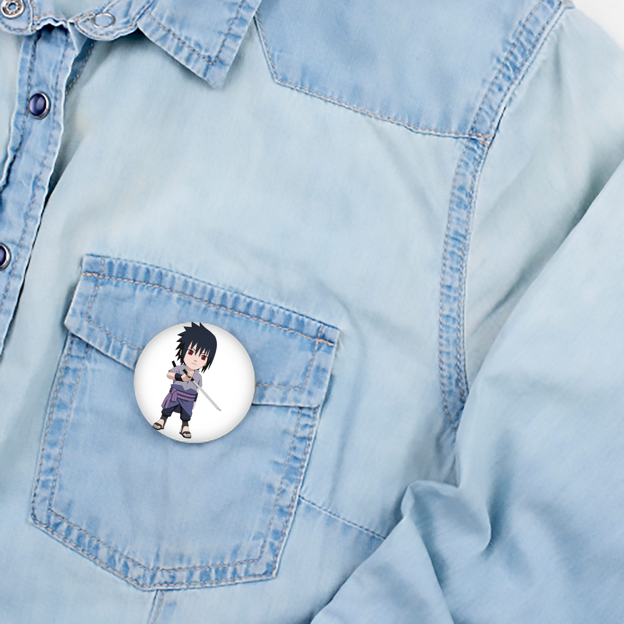 NARUTO -ナルト- うちは サスケ Uchiha Sasuke 6cm 缶バッジ 複数セット