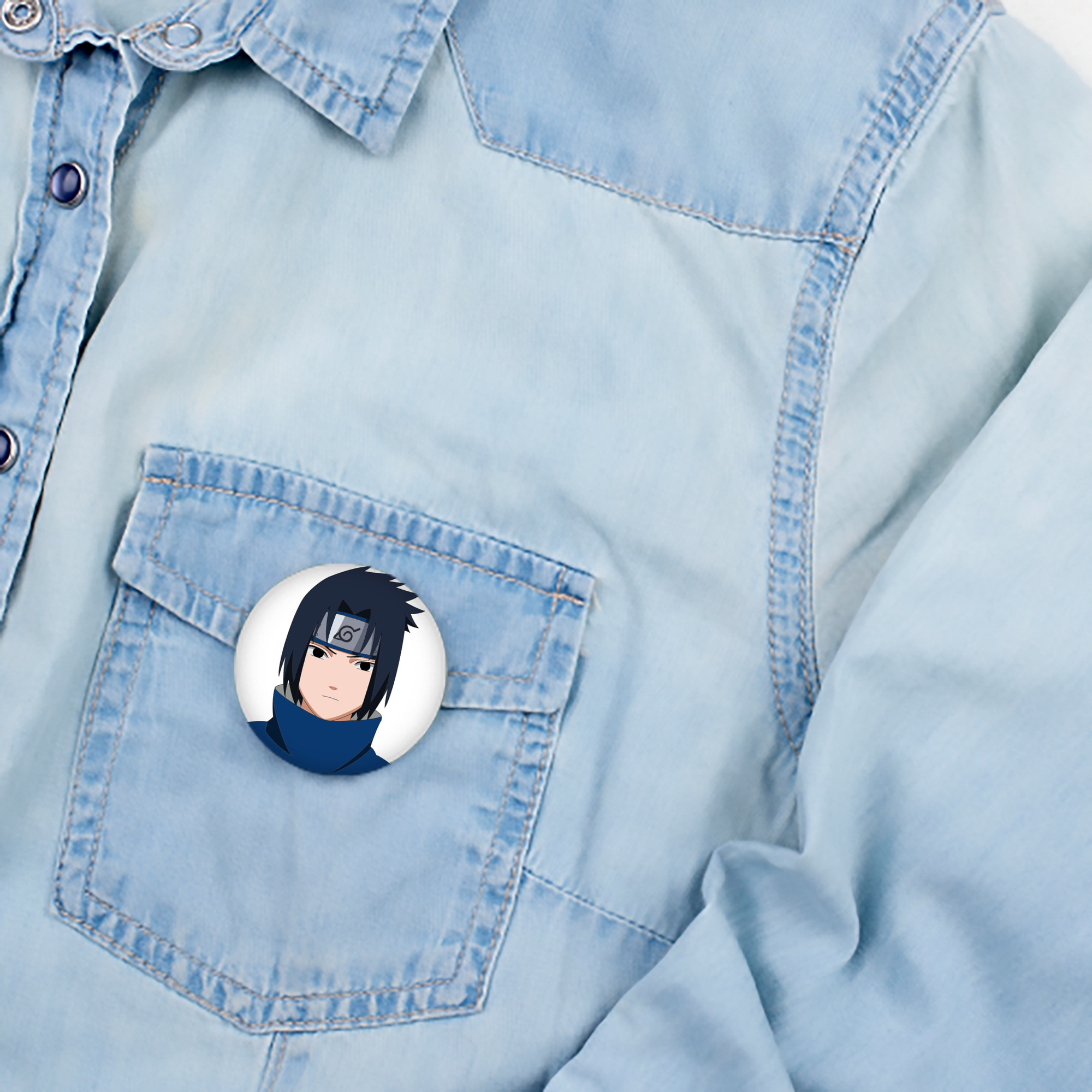 NARUTO -ナルト- うちは サスケ Uchiha Sasuke 6cm 缶バッジ 複数セット