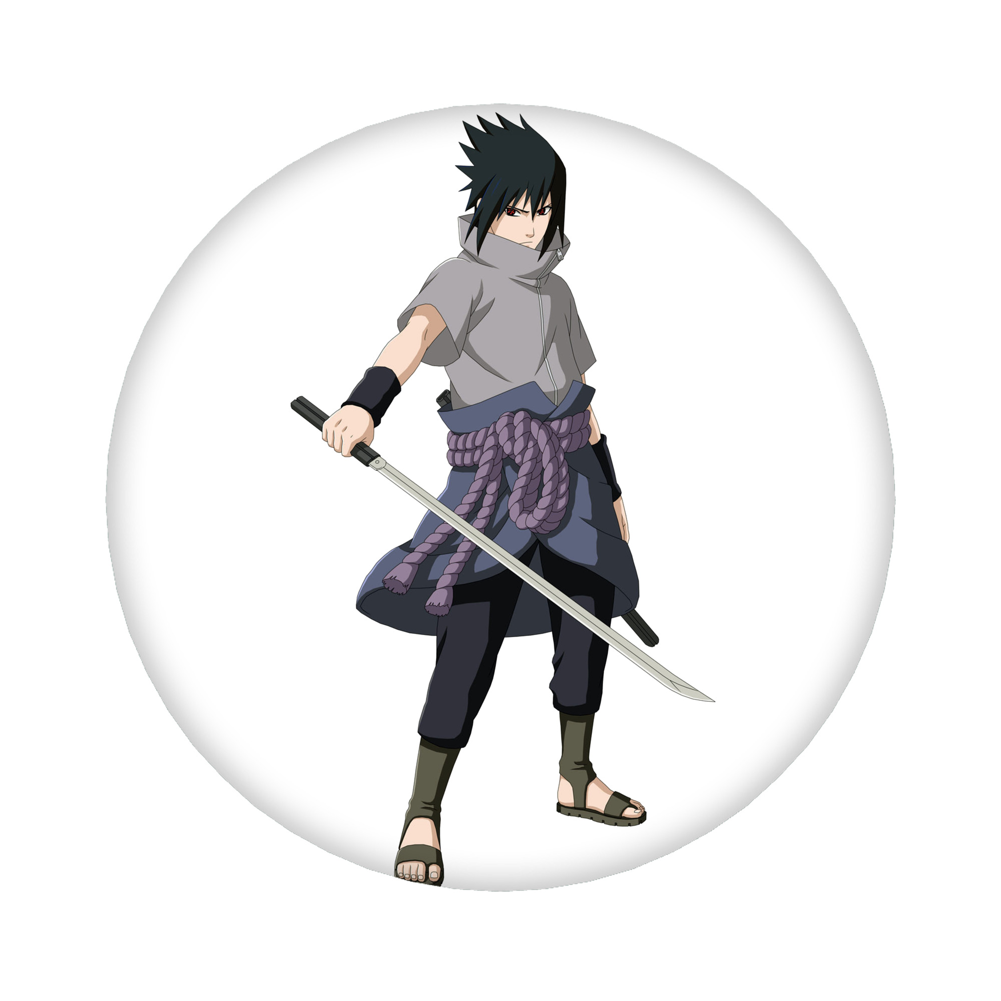 （画像用） NARUTO -ナルト- うちは サスケ Uchiha Sasuke 6cm 缶バッジ 複数セット