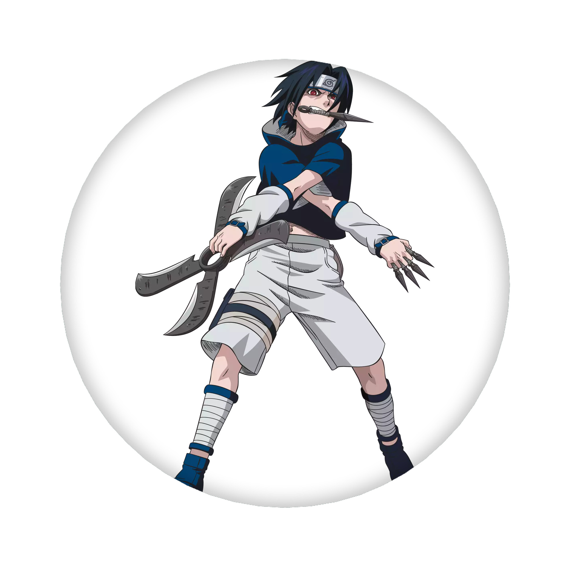 （画像用） NARUTO -ナルト- うちは サスケ Uchiha Sasuke 6cm 缶バッジ 複数セット