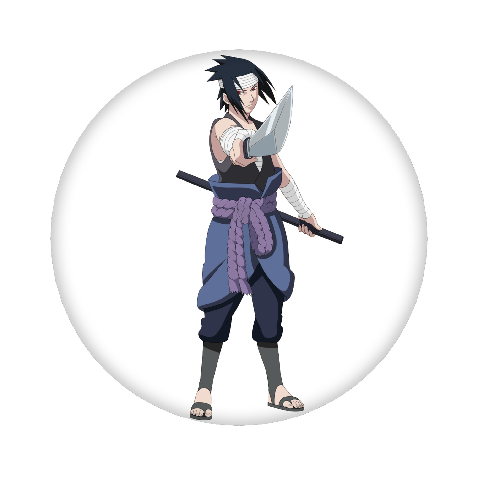（画像用） NARUTO -ナルト- うちは サスケ Uchiha Sasuke 6cm 缶バッジ 複数セット